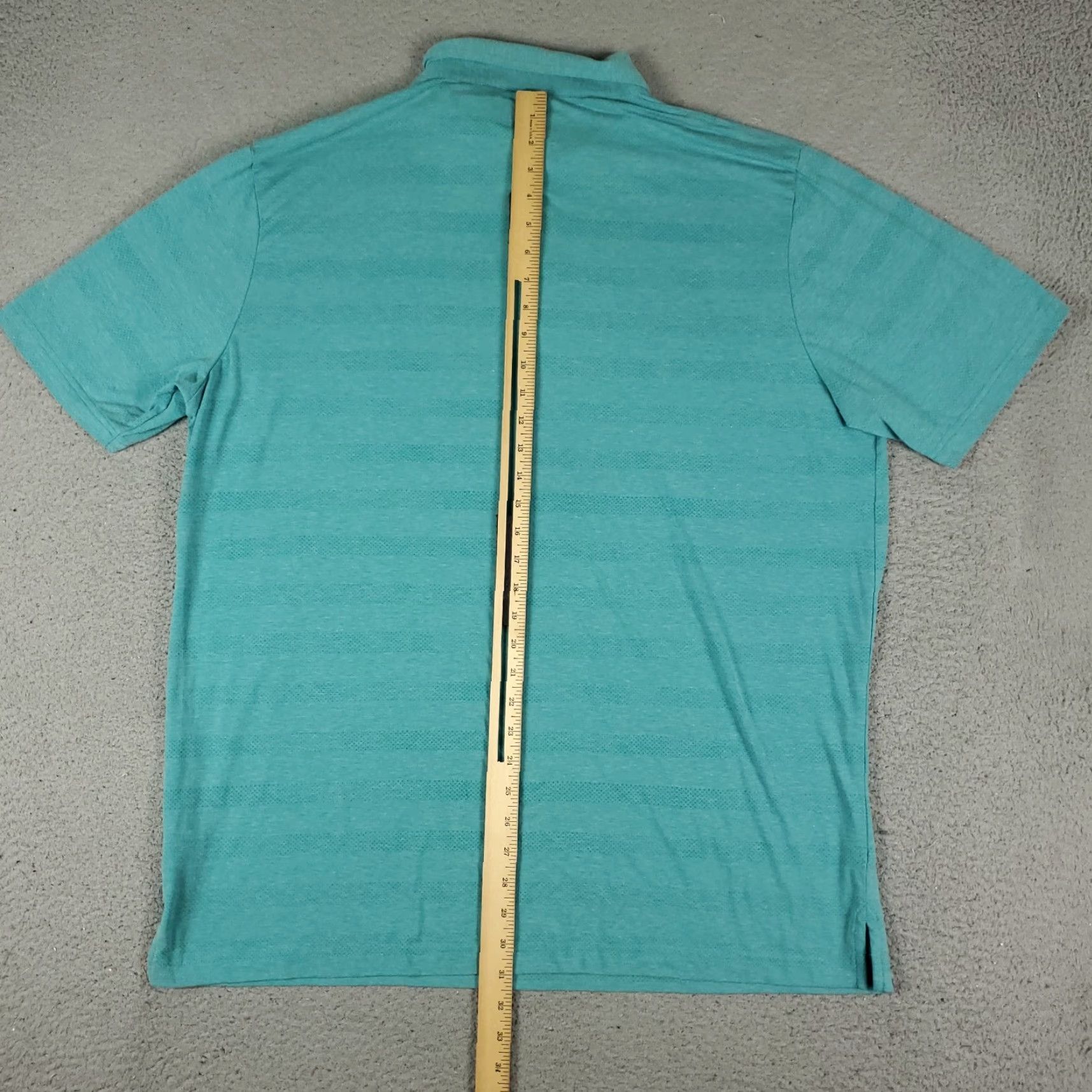 TravisMathew VINTAGE Travis Mathew Polo Shirt Mens 2XL Teal Striped Short Sleeve Golf Casual Shirt Mens 2XL Teal Striped Polo Size US XXL / EU 58 / 5 - 3 Thumbnail