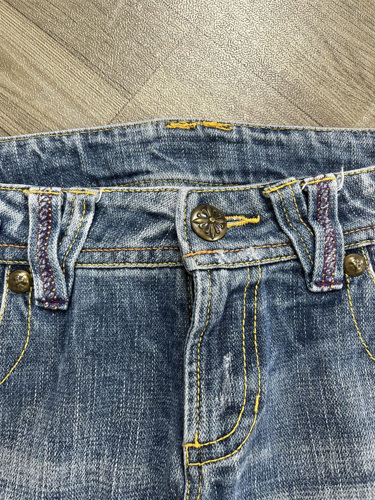 If Six Was Nine 2000s Heaven Winger Embrodiery Bootcut Lgb Style Flare Jeans Size US 30 / EU 46 - 9 Thumbnail