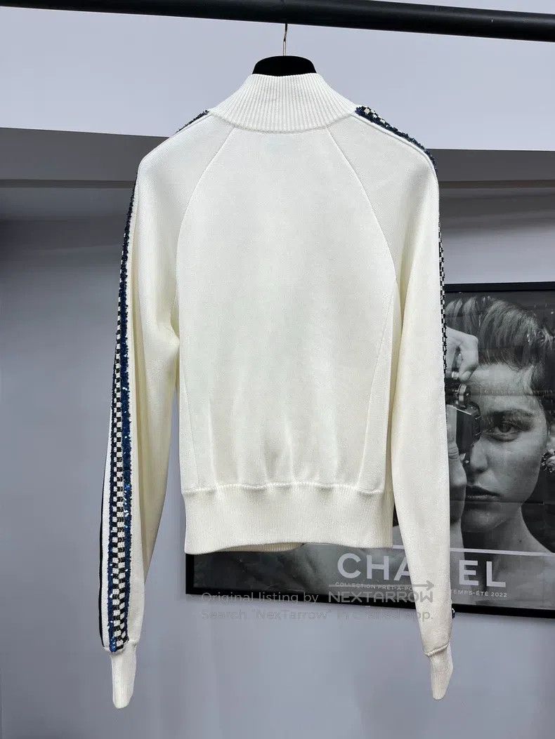 Chanel Chanel 23C White Heavy Industry Nail Bead Badge Baseball J Size XS / US 0-2 / IT 36-38 - 3 Thumbnail