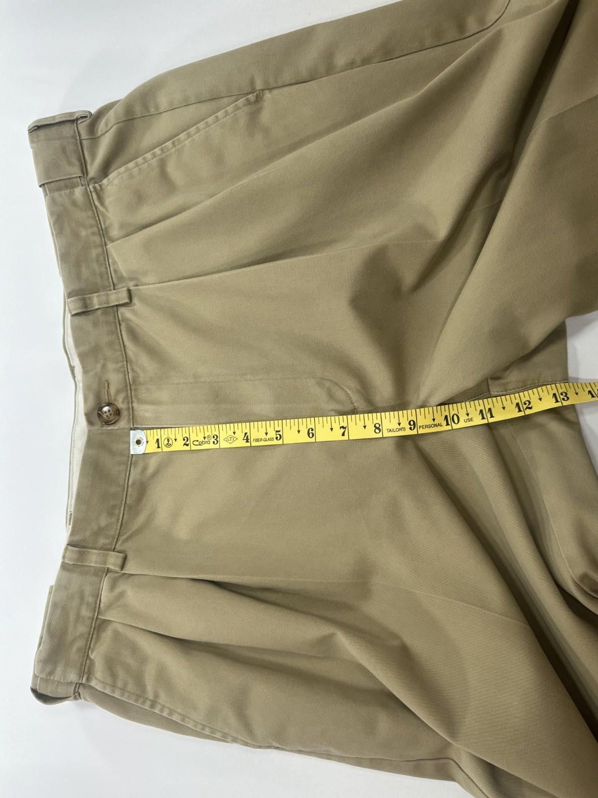 L.L. Bean LL Bean 100% Cotton Pleated Straight Chinos Brown Mens 38/34 Size US 38 / EU 54 - 4 Thumbnail