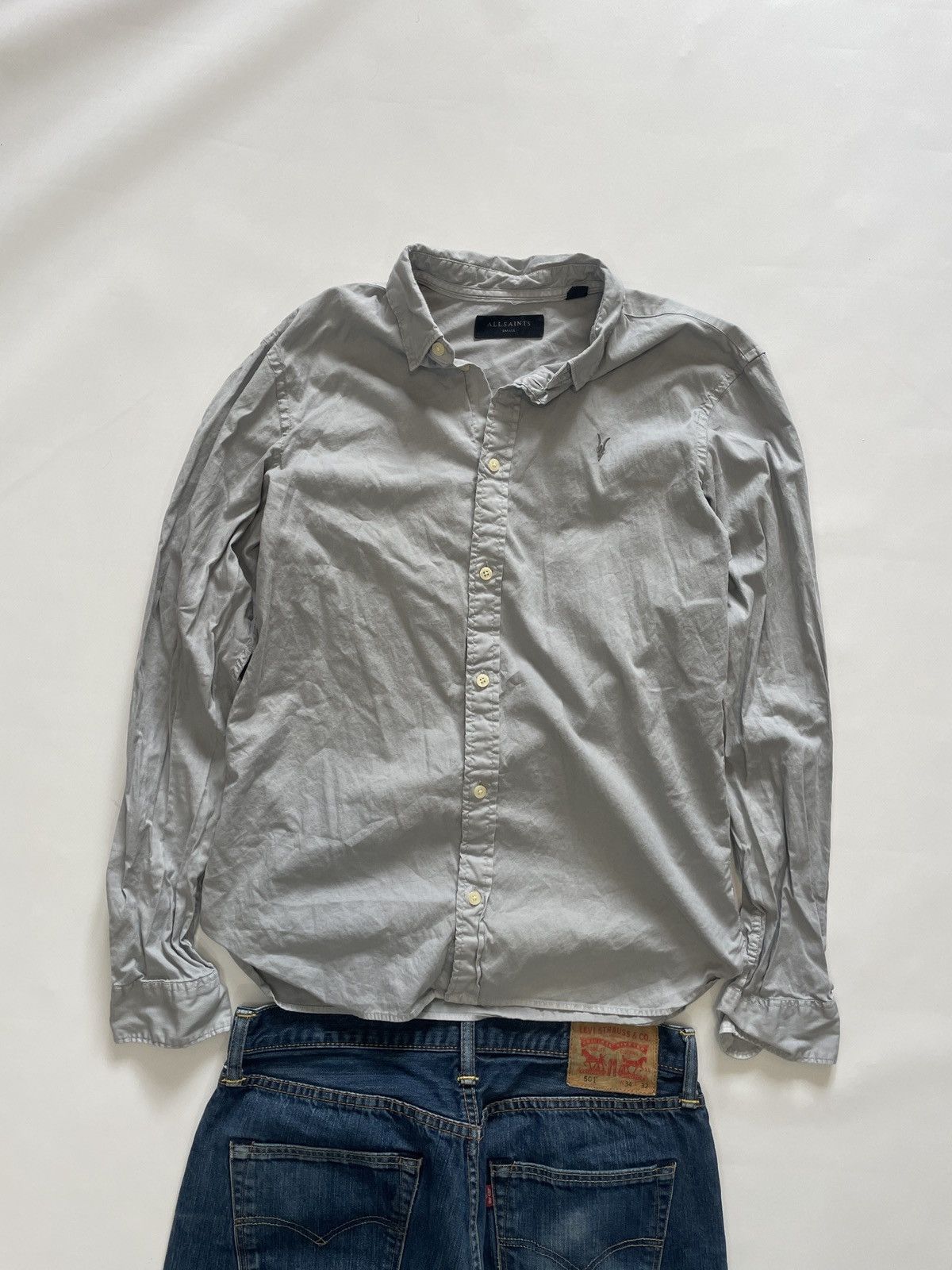 Allsaints AllSaints "Redondo Slim Fit Shirt Minimalist Indie Aesthetic Size US S / EU 44-46 / 1 - 2 Thumbnail