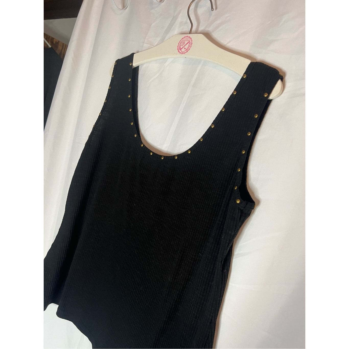 Other Pink Lily Take Your Best Shot Black Studded Trim Tank Top Wo Size XL / US 12-14 / IT 48-50 - 7 Thumbnail