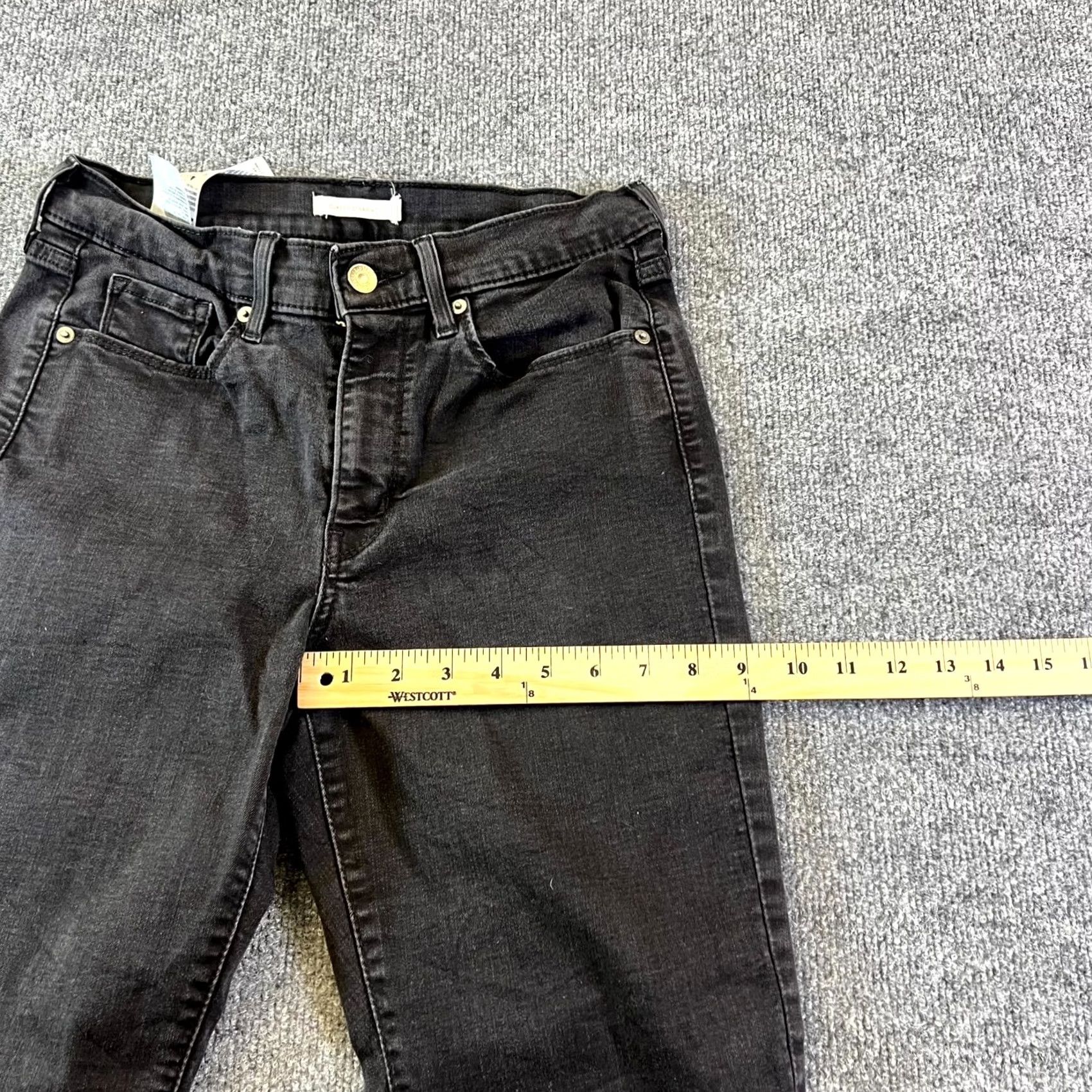 Levi's Levi's Jeans Women 8M Black Denim Stretch Dark Wash Classic Straight Fit Zip Fly Jeans Womens 8M Black Denim Stretch Dark Wash Straight Fit Size 30" / US 8 / IT 44 - 5 Thumbnail