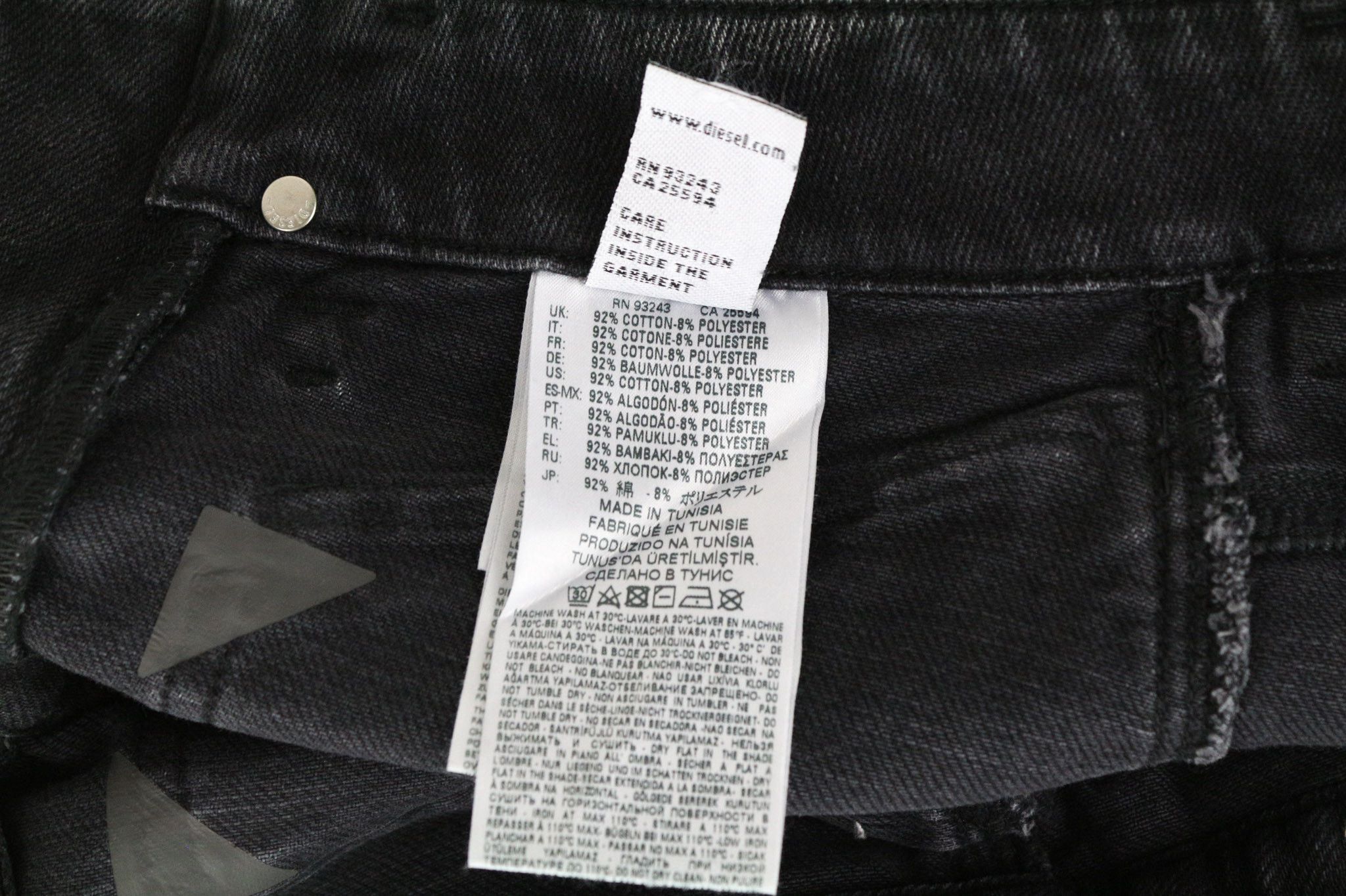 Diesel D-EARLIE 080AP W26/L32 Grey Zip Pocket Jeans 71554 Size 26" / US 2 / IT 38 - 8 Thumbnail