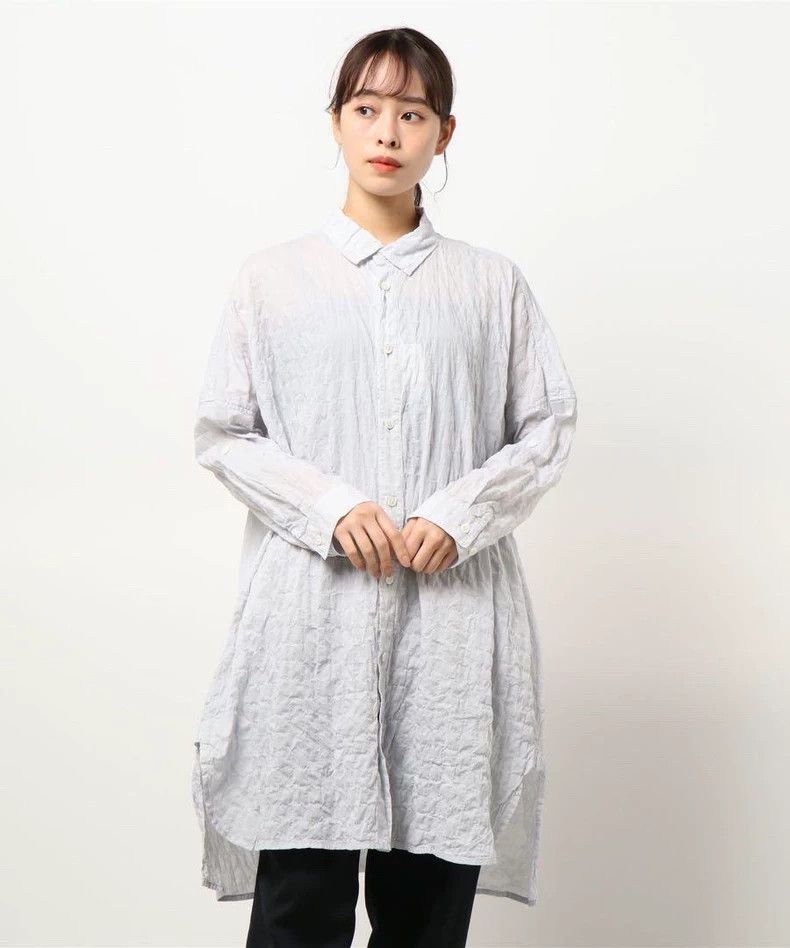 Issey Miyake ISSEY MIYAKE Plantation Pleated Long Shirt 2504-Nextarrow Size US M / EU 48-50 / 2 - 9 Thumbnail