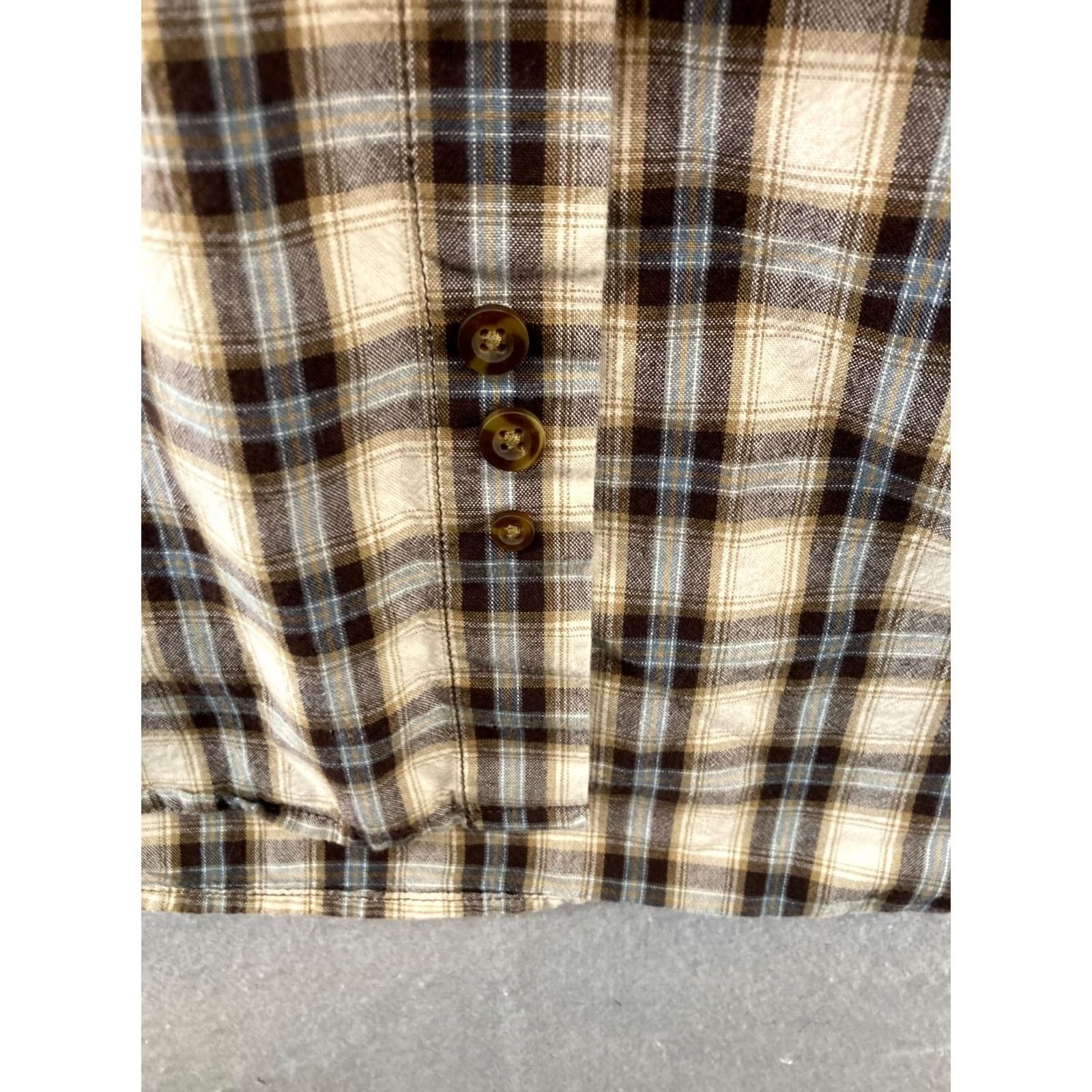 Carhartt Carhartt Mens Button Up Shirt L Brown Plaid Relaxed Fit Size US L / EU 52-54 / 3 - 7 Thumbnail