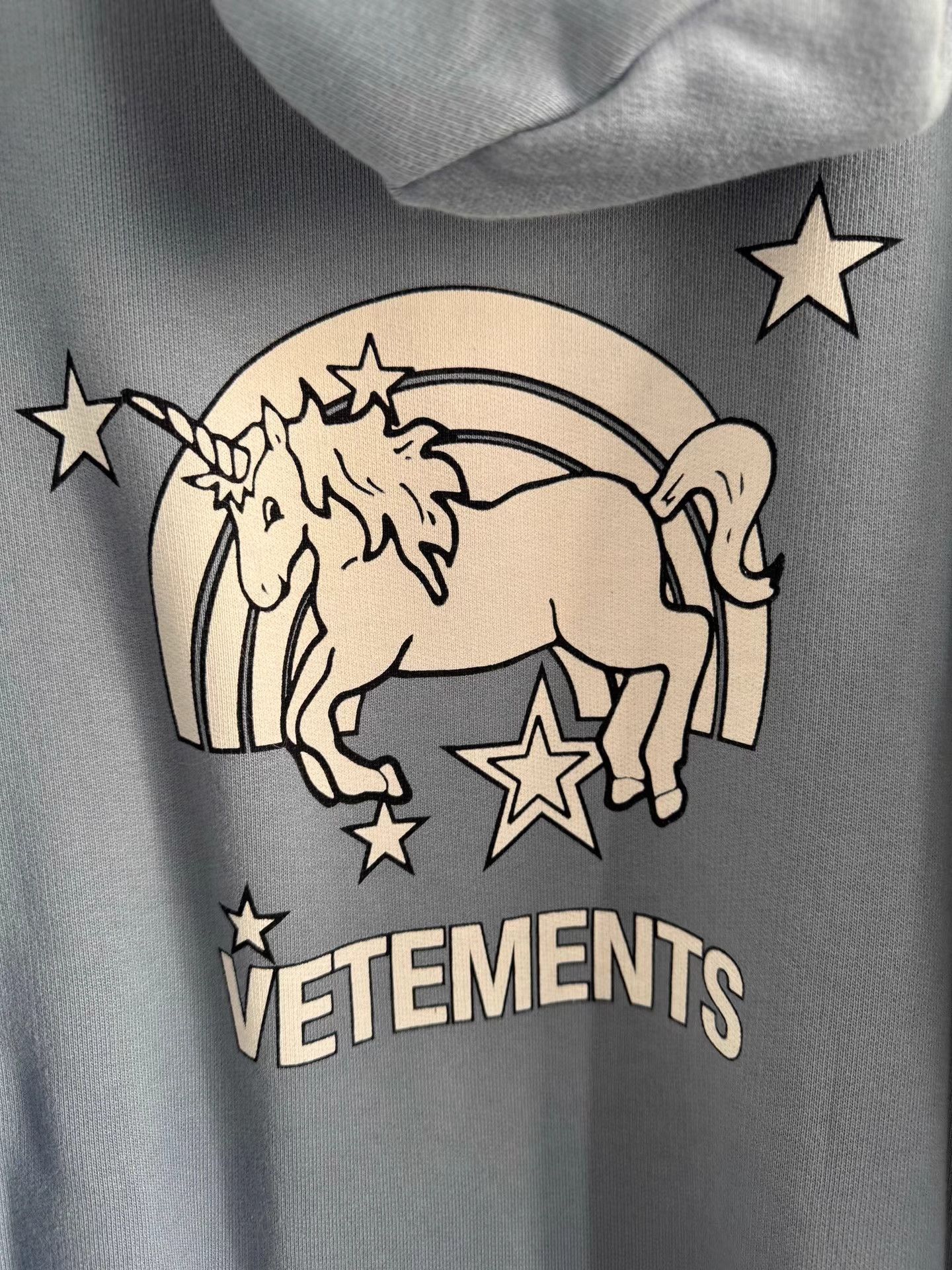 Vetements Vetements Blue Unicorn Hoodie Size US XS / EU 42 / 0 - 4 Thumbnail