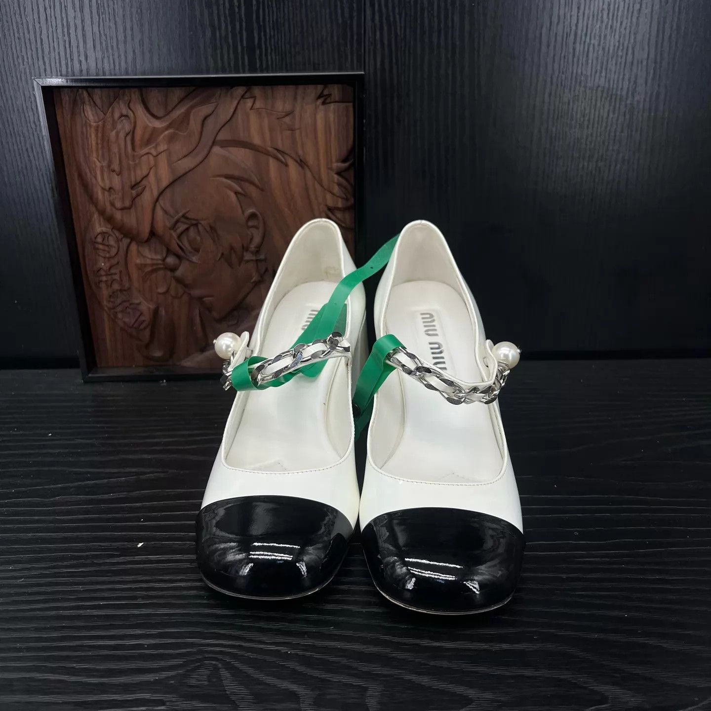 Miu Miu MIU MIU Black & White Patent Leather Mary Jane Shoes 38 Size US 7.5 / IT 37.5 - 4 Thumbnail