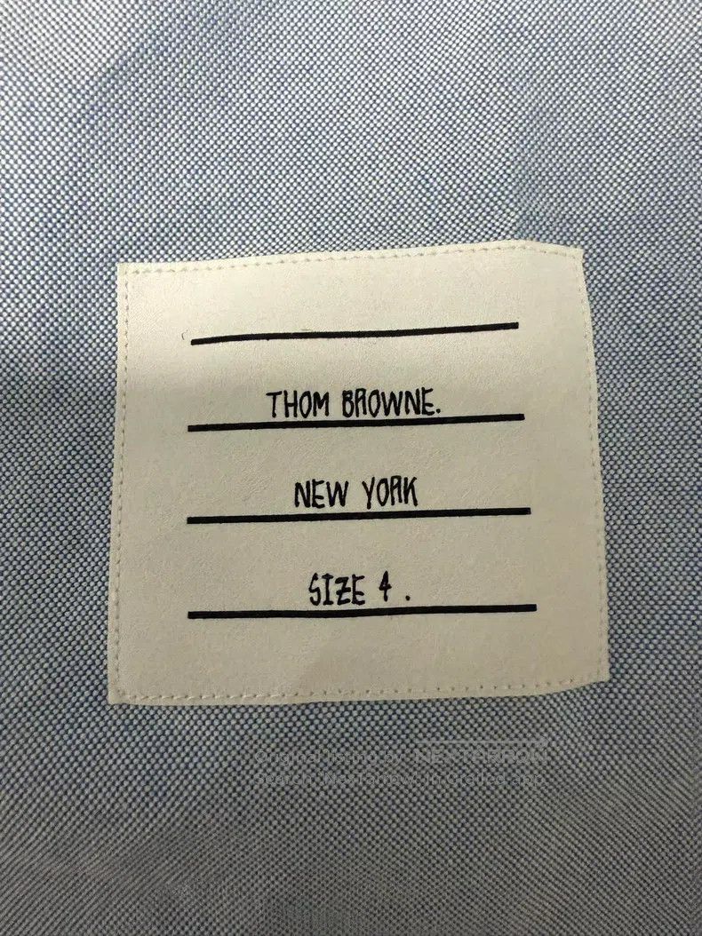 Thom Browne Thom Browne Classic Oxford Cloth Simple Cotton Long Sleeve Size US XL / EU 56 / 4 - 5 Thumbnail