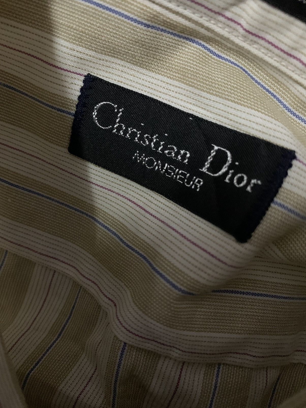 Christian Dior Monsieur 💥Vtg Christian Dior Monsieur Stripe Button Shirt Size US XL / EU 56 / 4 - 6 Thumbnail