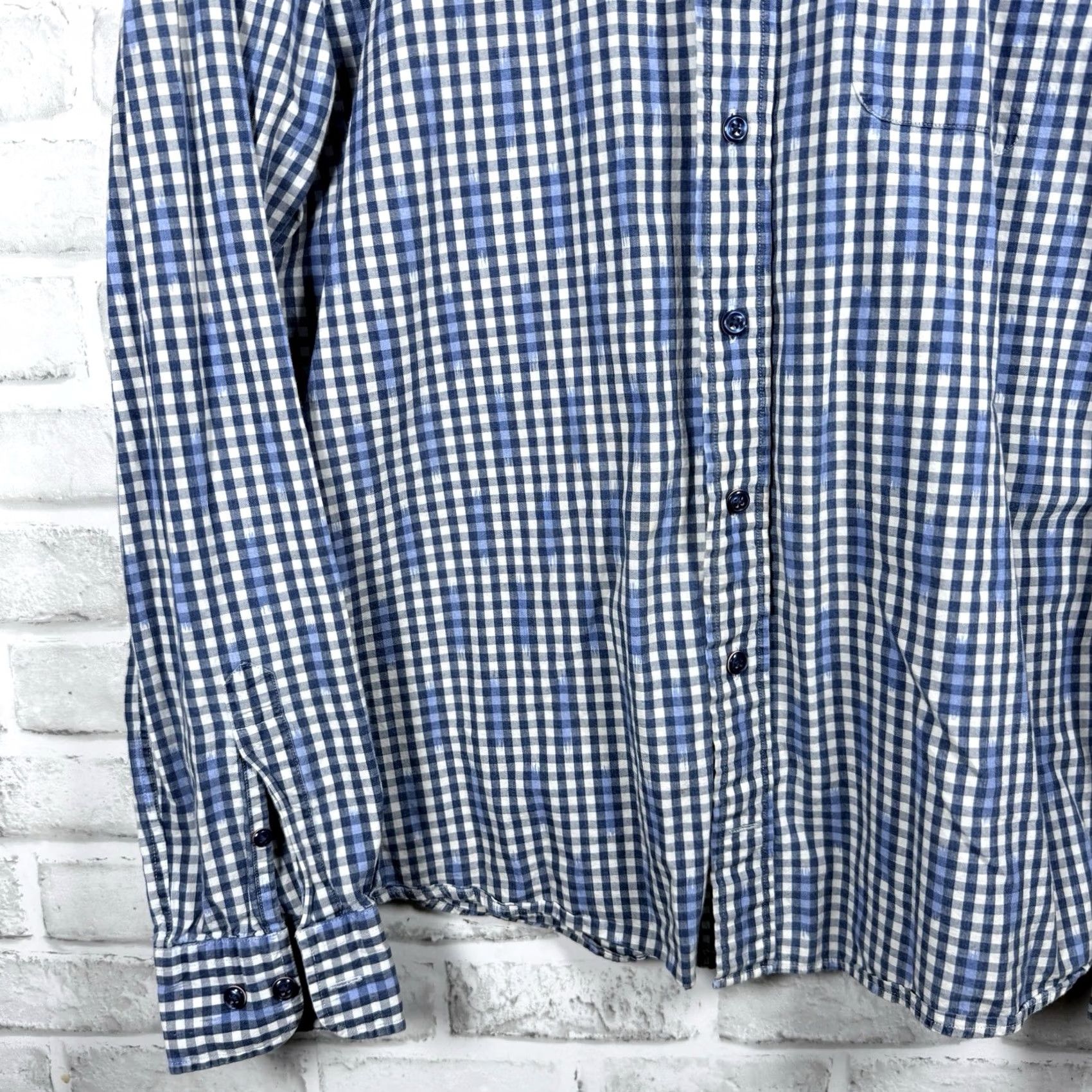 johnnie-O Johnnie-O Hangin Out Plaid Blue Long Sleeve Button-Down Shirt Mens L Size US L / EU 52-54 / 3 - 3 Thumbnail