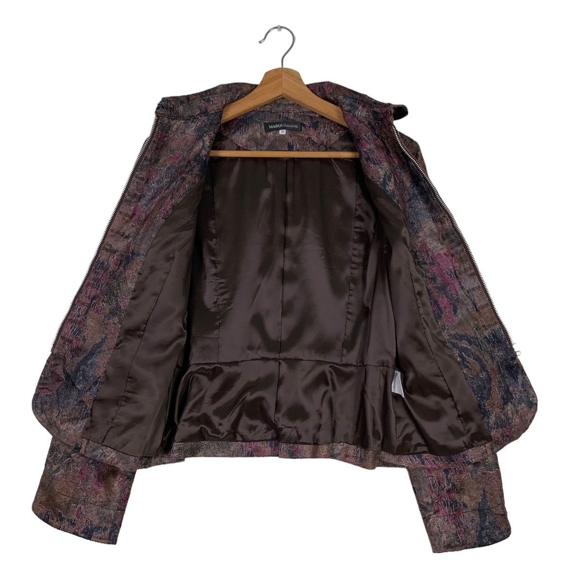 Japanese Brand MASQUERADE Fullprint Studded Zipper Jacket #0107-C6 Size S / US 4 / IT 40 - 12 Thumbnail