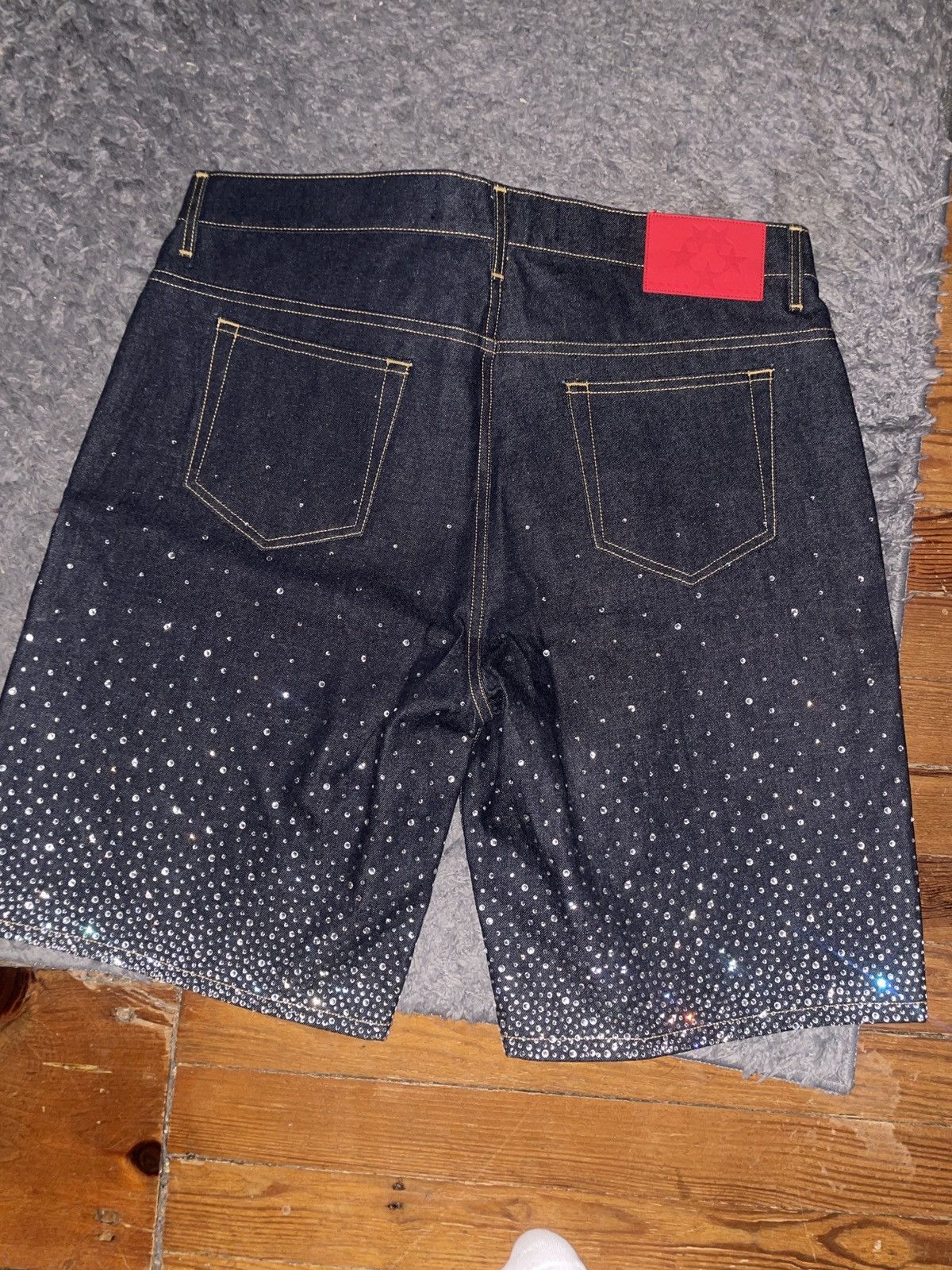 Sp5der Sp5der Indigo Star Dust Shorts Size US 36 / EU 52 - 1 Thumbnail