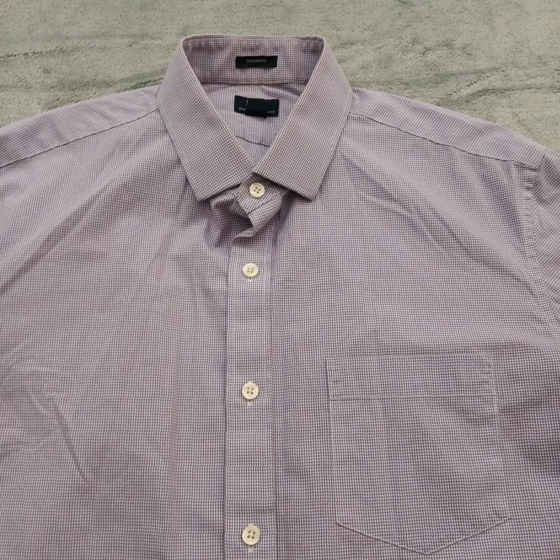 J.Crew J.Crew Thompson Shirt Mens Large Purple Micro Check Long Sleeve Button Up Size US L / EU 52-54 / 3 - 2 Thumbnail