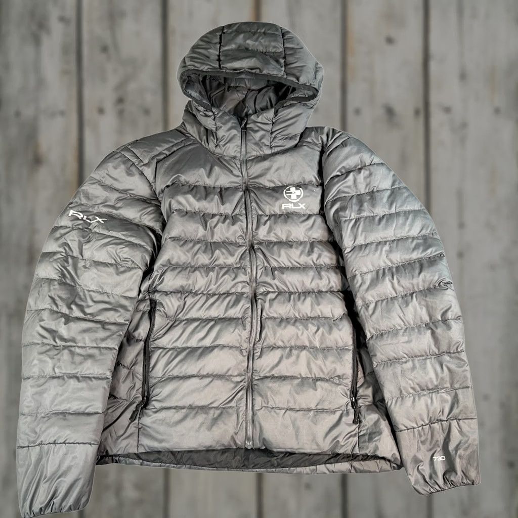 RLX Ralph Lauren Ralph Lauren RLX Puffer Jacket Mens Large Grey 730 Down Fill Hooded Tech Jacket Regular Zip Pockets Size US L / EU 52-54 / 3 - 1 Thumbnail