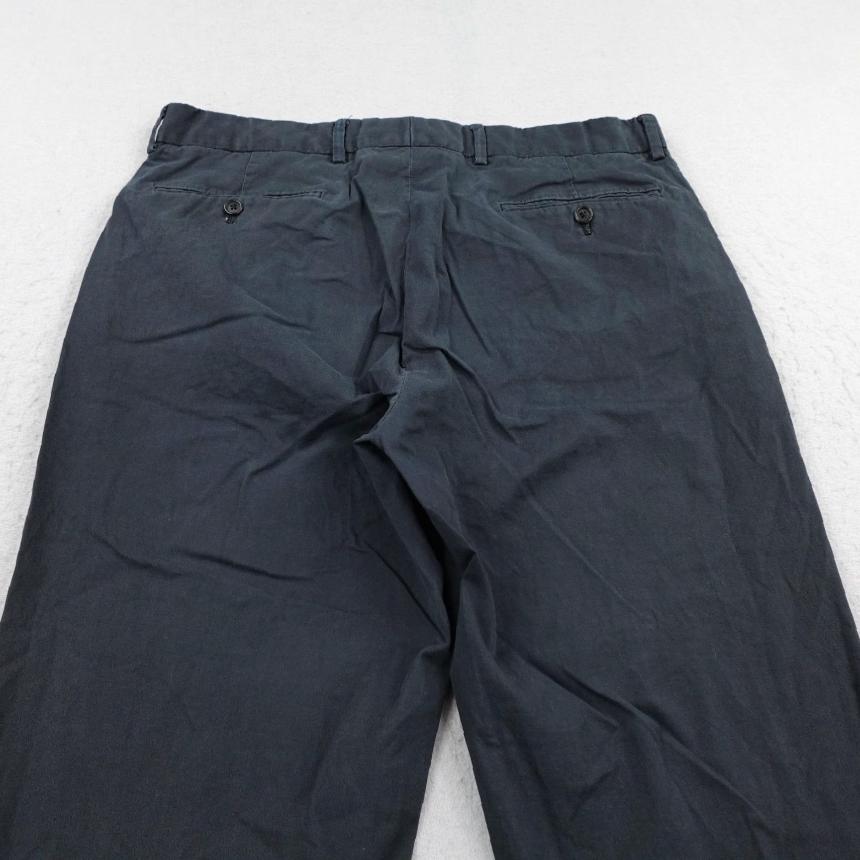 Polo Ralph Lauren VINTAGE Polo Ralph Lauren Pants Mens 34x30 Chino Blue 90s Hook Eye Trousers Flat Front Pockets 29in Inseam Regular 34x30 Men Blue Chino Pants Size US S / EU 44-46 / 1 - 6 Thumbnail
