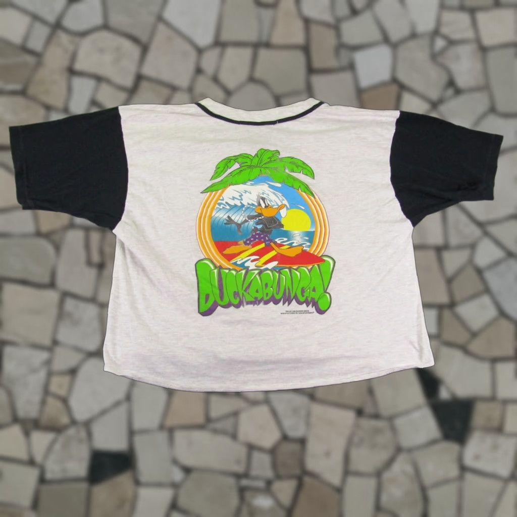 Vintage VINTAGE Looney Tunes Daffy Duck Shirt Mens Large Black 90s Cartoon Button Up Size US L / EU 52-54 / 3 - 1 Thumbnail