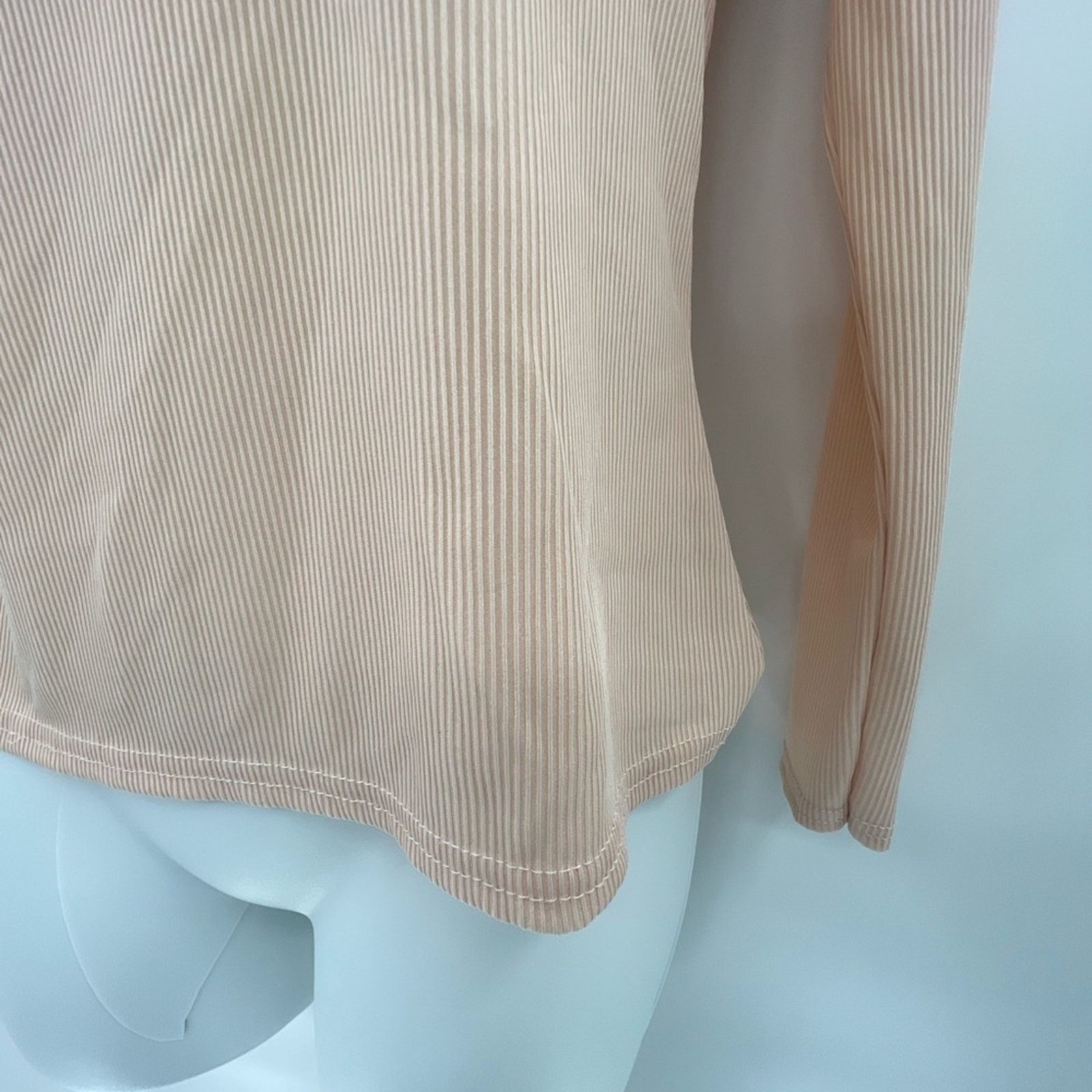 Boohoo Boohoo Pink High Neck Short Sleeve Ribbed Top Sz10 Size L / US 10 / IT 46 - 3 Thumbnail
