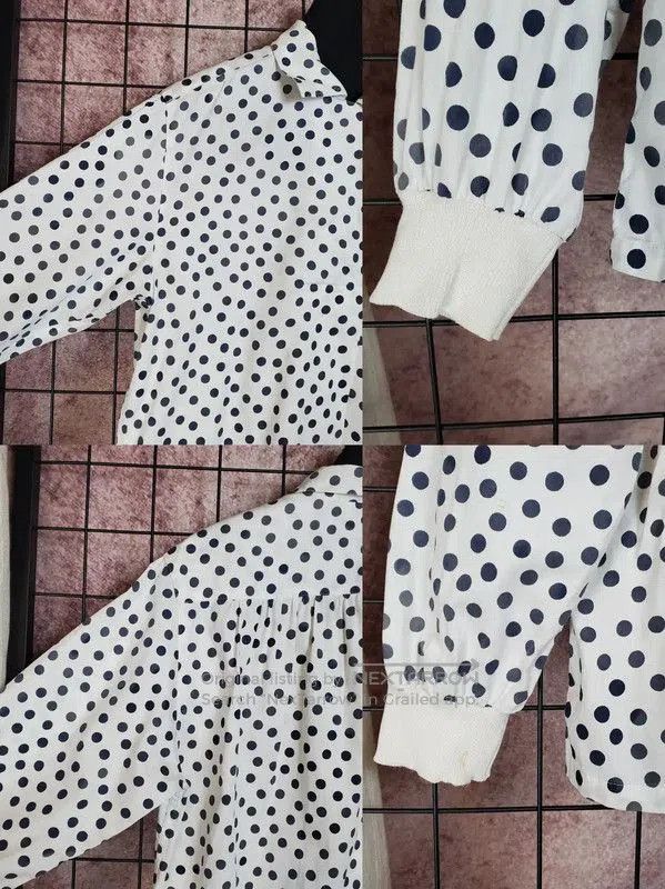 Dior Dior Polka Dot Long Sleeve Blouse for Women . Size S / US 4 / IT 40 - 6 Thumbnail