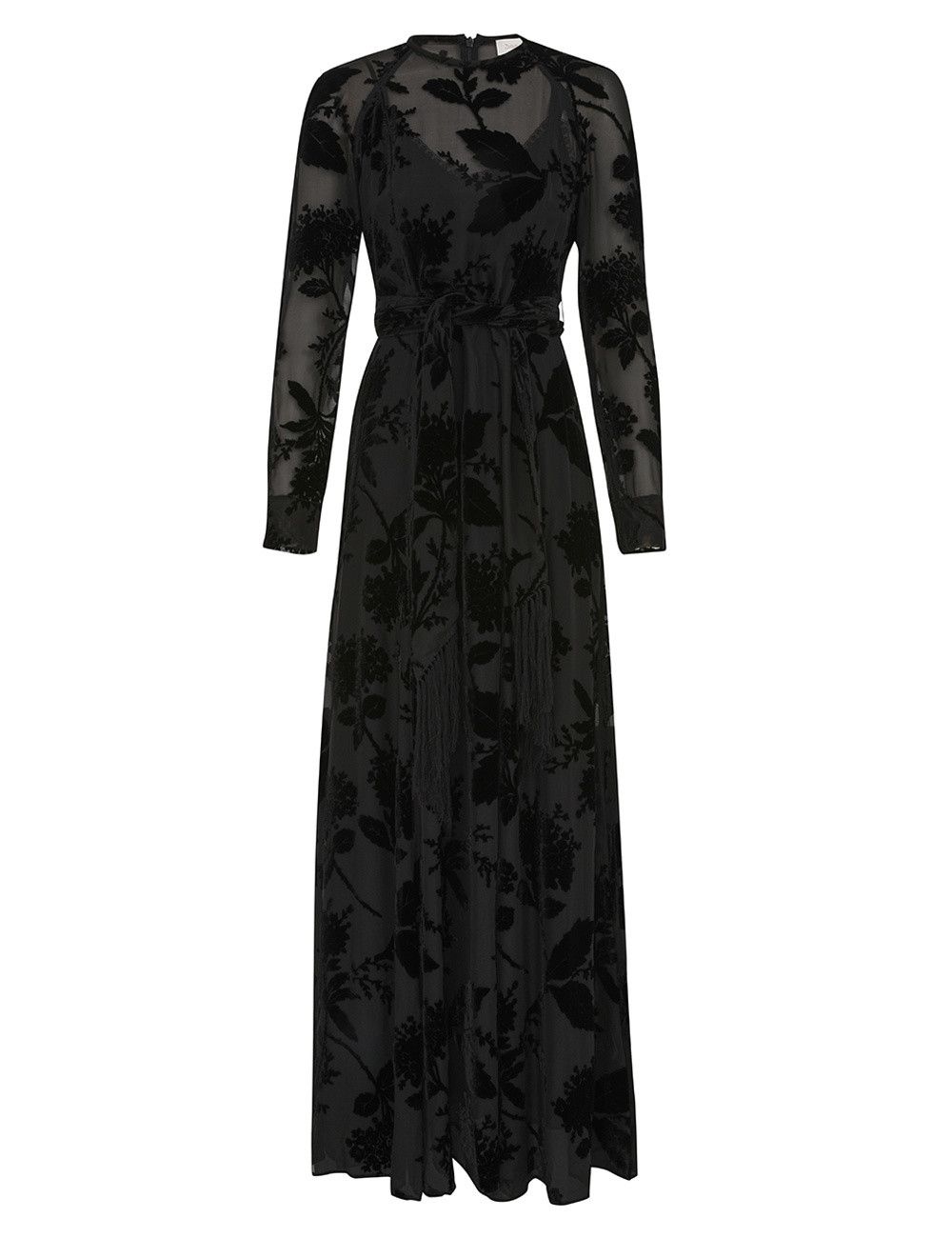 oc11z1025 Burnout Sheath Dress in Black