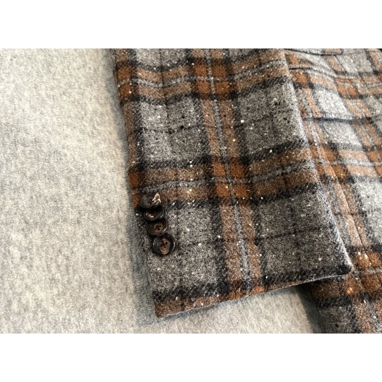 Boglioli Boglioli York Jacket Blazer Plaid Wool Cashmere Mens 38 Sport Coat Multicolor Wool Blend Sport Jacket 38 Mens Size 38R - 6 Thumbnail