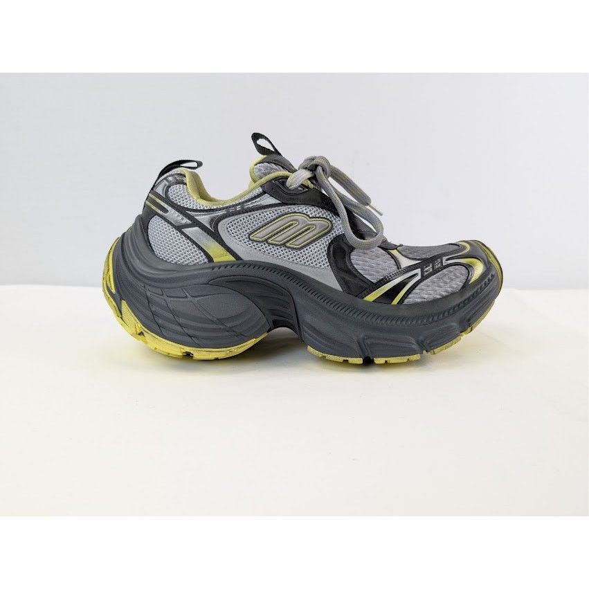 Balenciaga o1rshd1 10XL Low Top Sneaker in Grey / Yellow Size US 10 / EU 43 - 4 Thumbnail