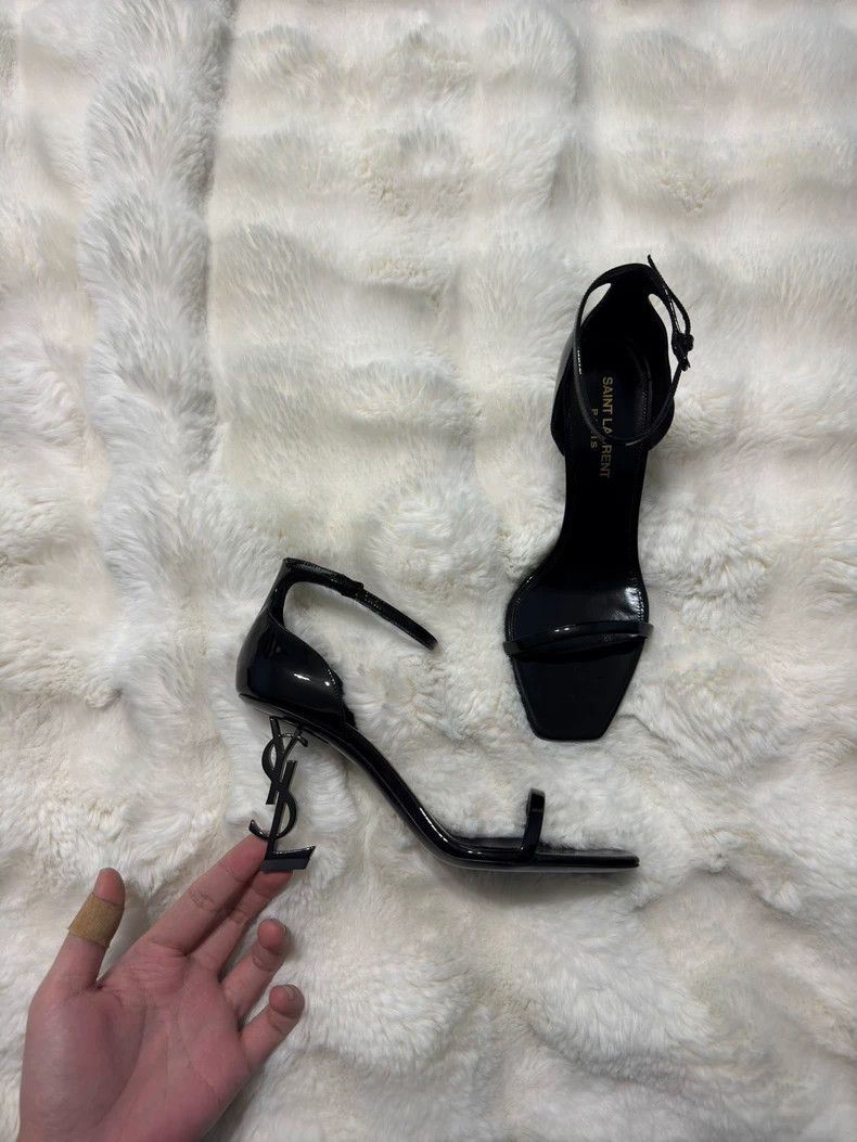 Saint Laurent Paris Saint Laurent Paris High heels with logo heels Size US 6.5 / IT 36.5 - 1 Thumbnail