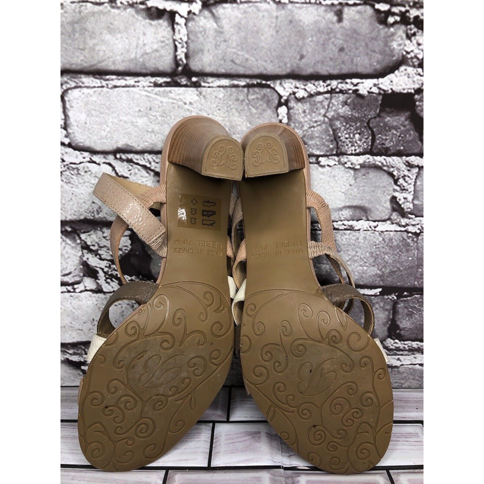 Brighton Brighton Rebel Nude Pink White Leather Strap Heels Sandals W Size US 9 / IT 39 - 7 Thumbnail