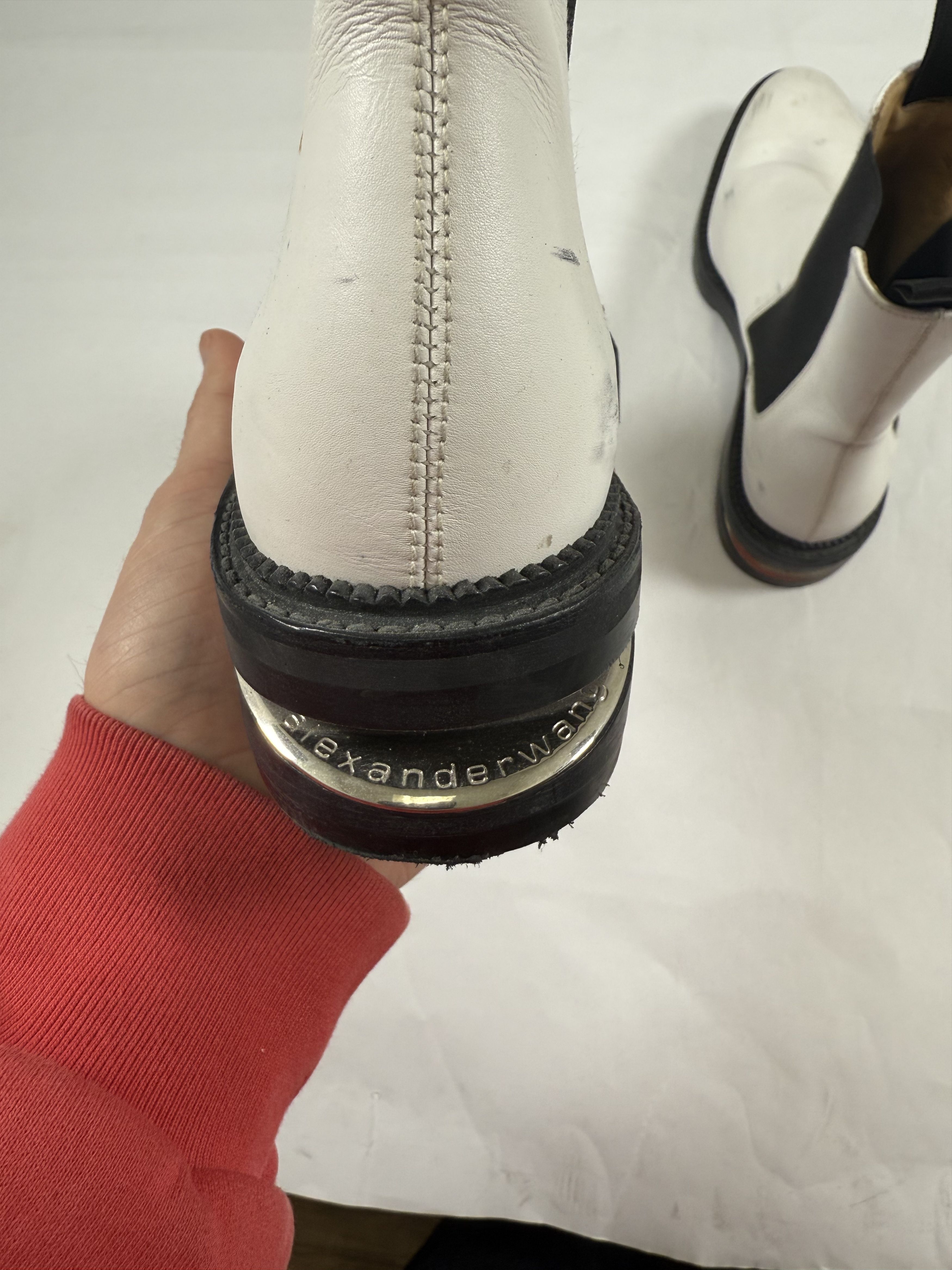 Alexander Wang Alexander Wang Andy Chelsea Boots - White Leather Size US 6 / IT 36 - 4 Thumbnail