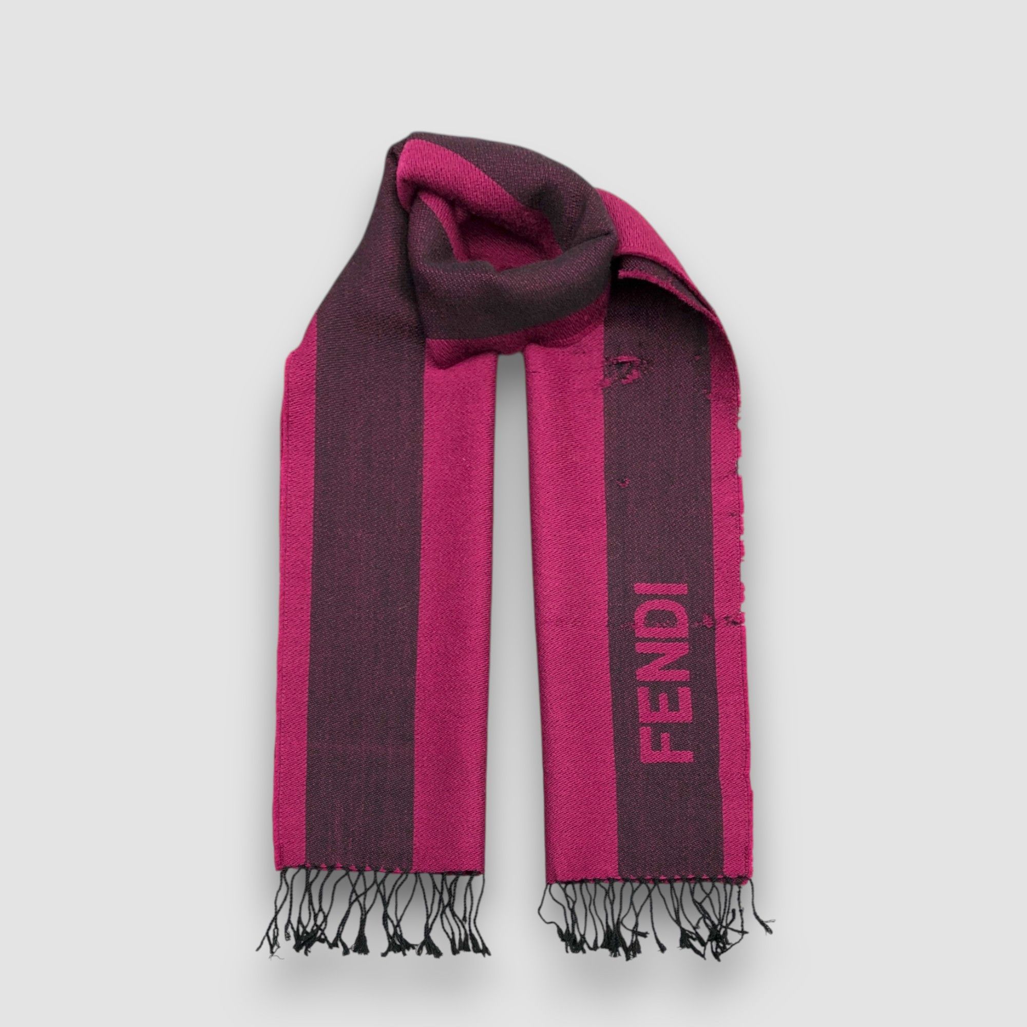 Vintage Fendi Scarf Muffler FF Fendi Roma Wool Scarves