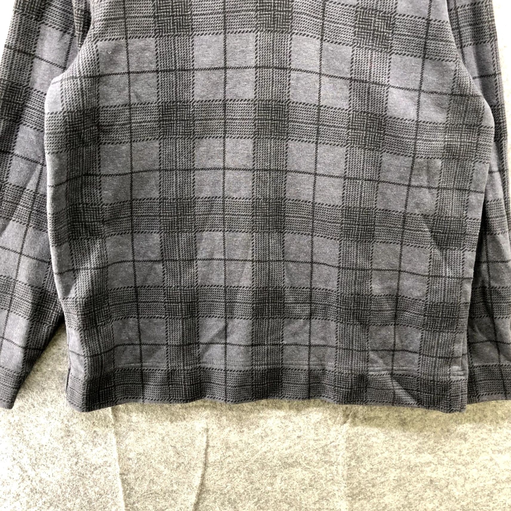 Tasso Elba VINTAGE Tasso Elba Mens Sweater Pullover XL Gray Plaid Fall Winter Cotton Blend Long Sleeve Collared Knit Casual Size US XL / EU 56 / 4 - 4 Thumbnail