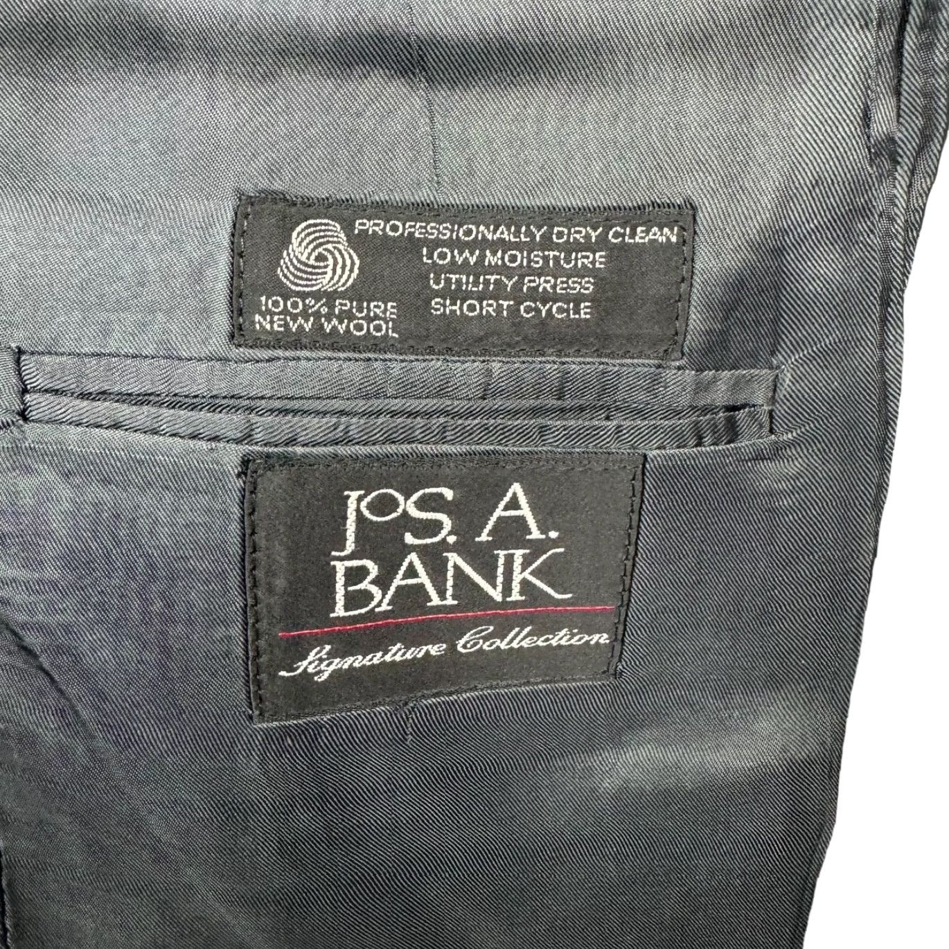 Jos. A. Bank VINTAGE Jos. A Bank Men's Blazer 2-Button Wool Gray Herringbone 40S Notch Lapel Mens Size 40R - 4 Thumbnail