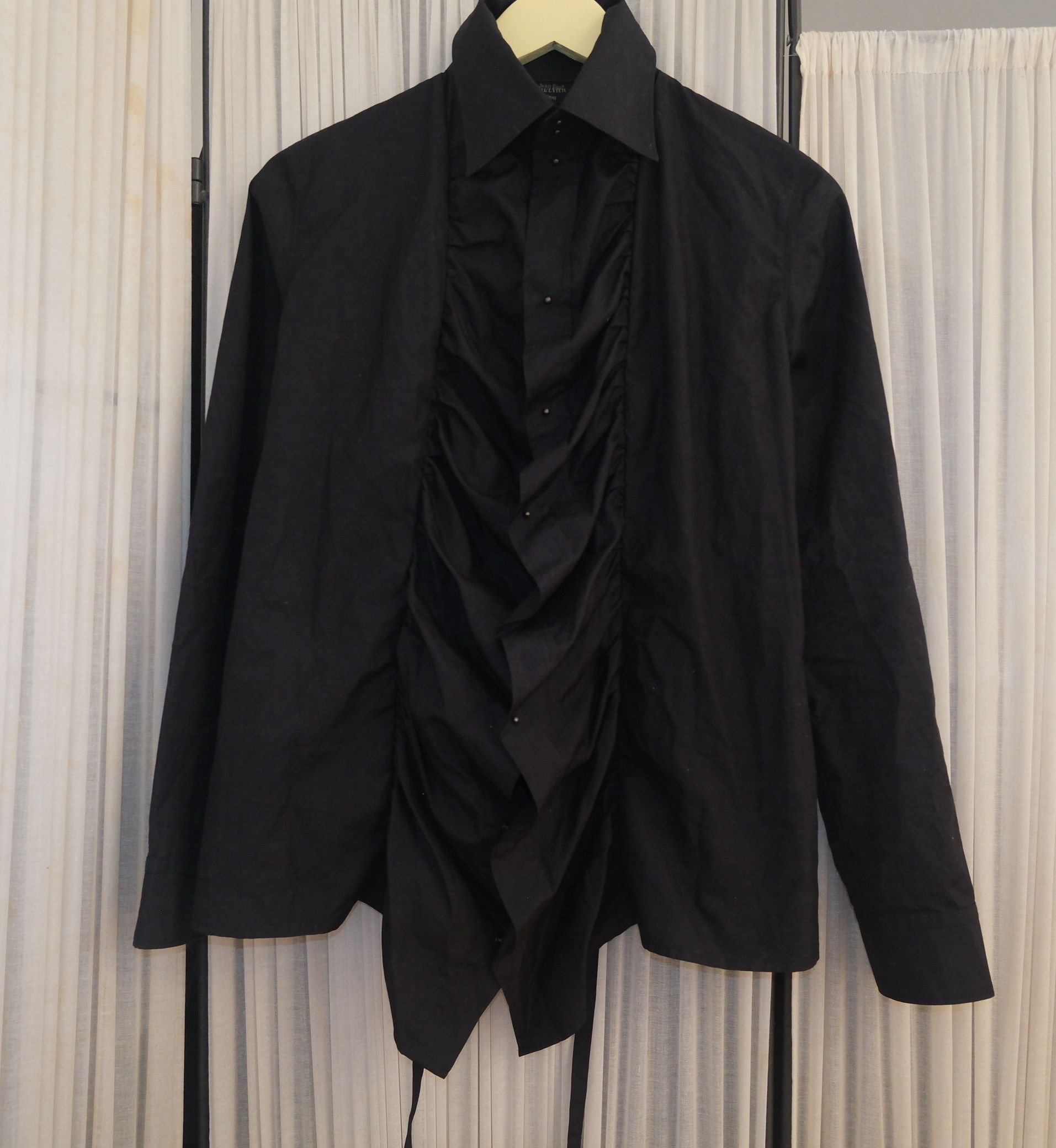 Jean Paul Gaultier Jean Paul Gaultier 90's avant garde black button up Size M / US 6-8 / IT 42-44 - 2 Thumbnail