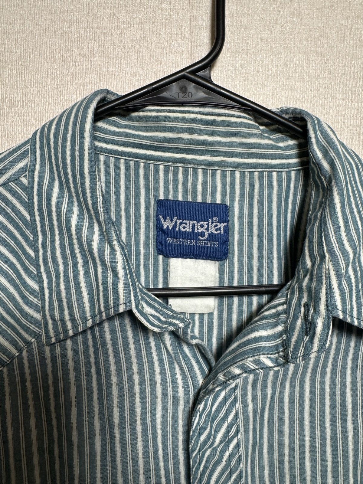 Wrangler Vintage Wrangler Western Green Striped Pearl Snap Mens XL Size US XL / EU 56 / 4 - 2 Thumbnail