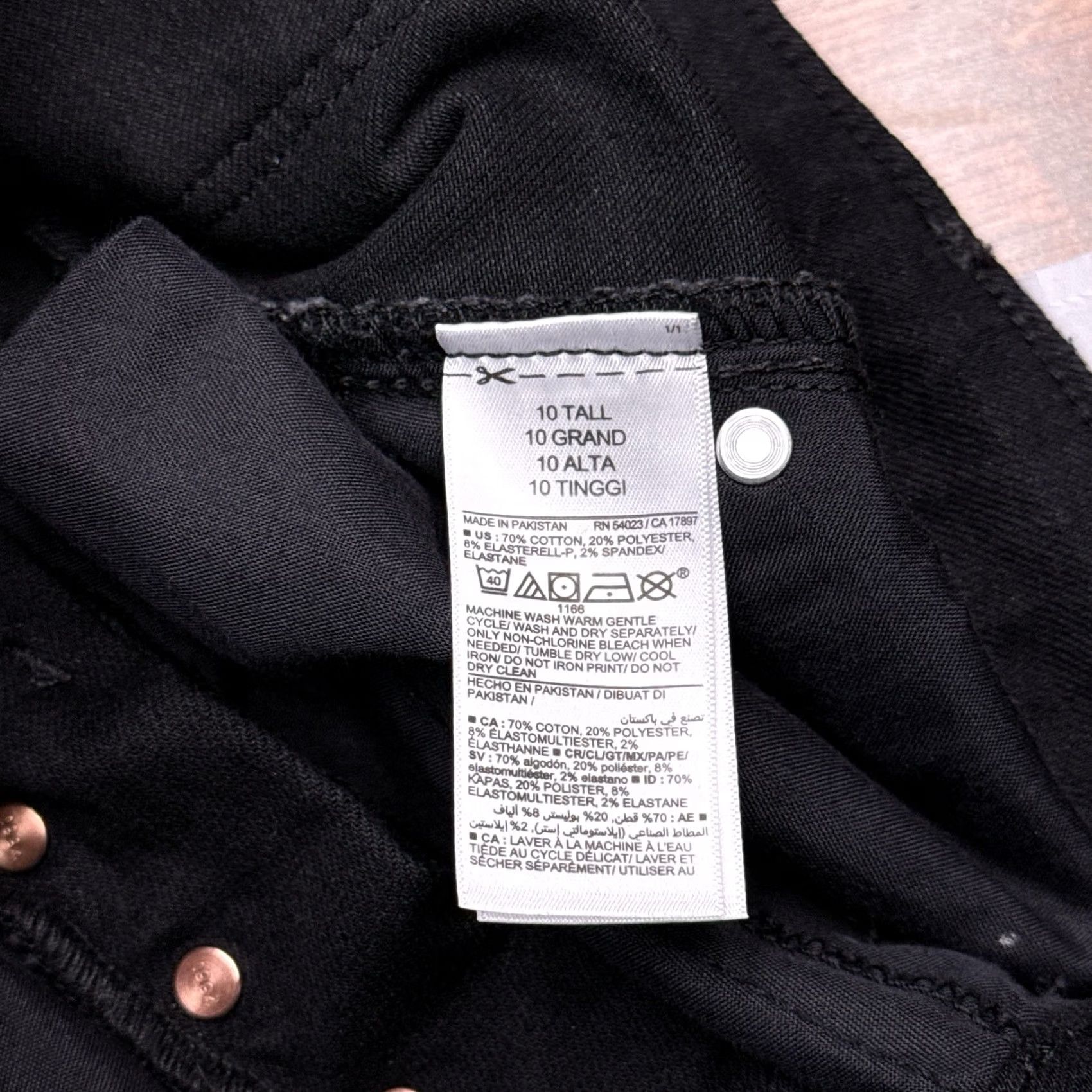 Old Navy Old Navy Jeans Skinny 10 Tall High Rise Stretch Black Denim 5-Pocket City Womens Mens? Size 32" / US 10 / IT 46 - 5 Thumbnail