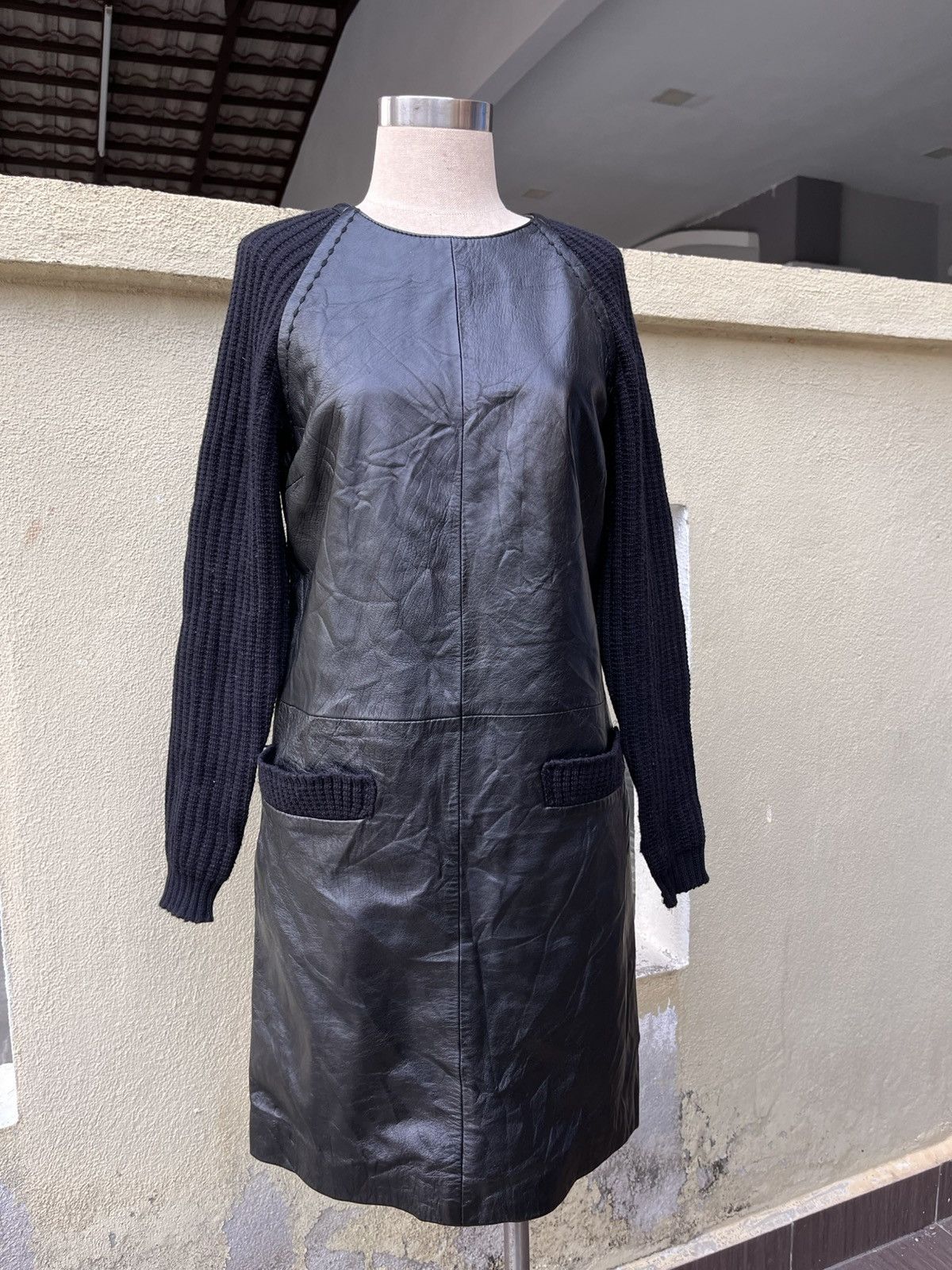 Fendi Vintage leather midi dress Size M / US 6-8 / IT 42-44 - 1 Thumbnail