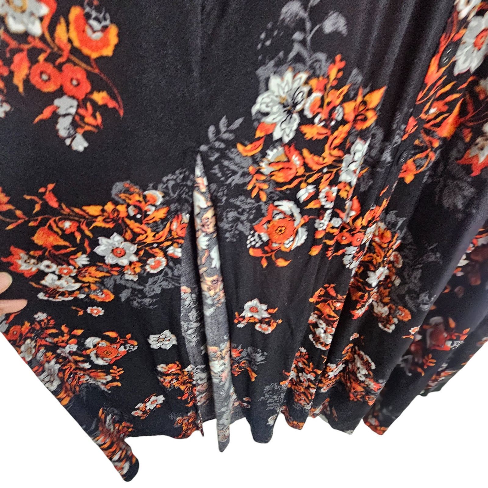 Torrid Torrid Womens Floral Maxi Dress Plus Size 1X Dark Romantic Size XL / US 12-14 / IT 48-50 - 5 Thumbnail