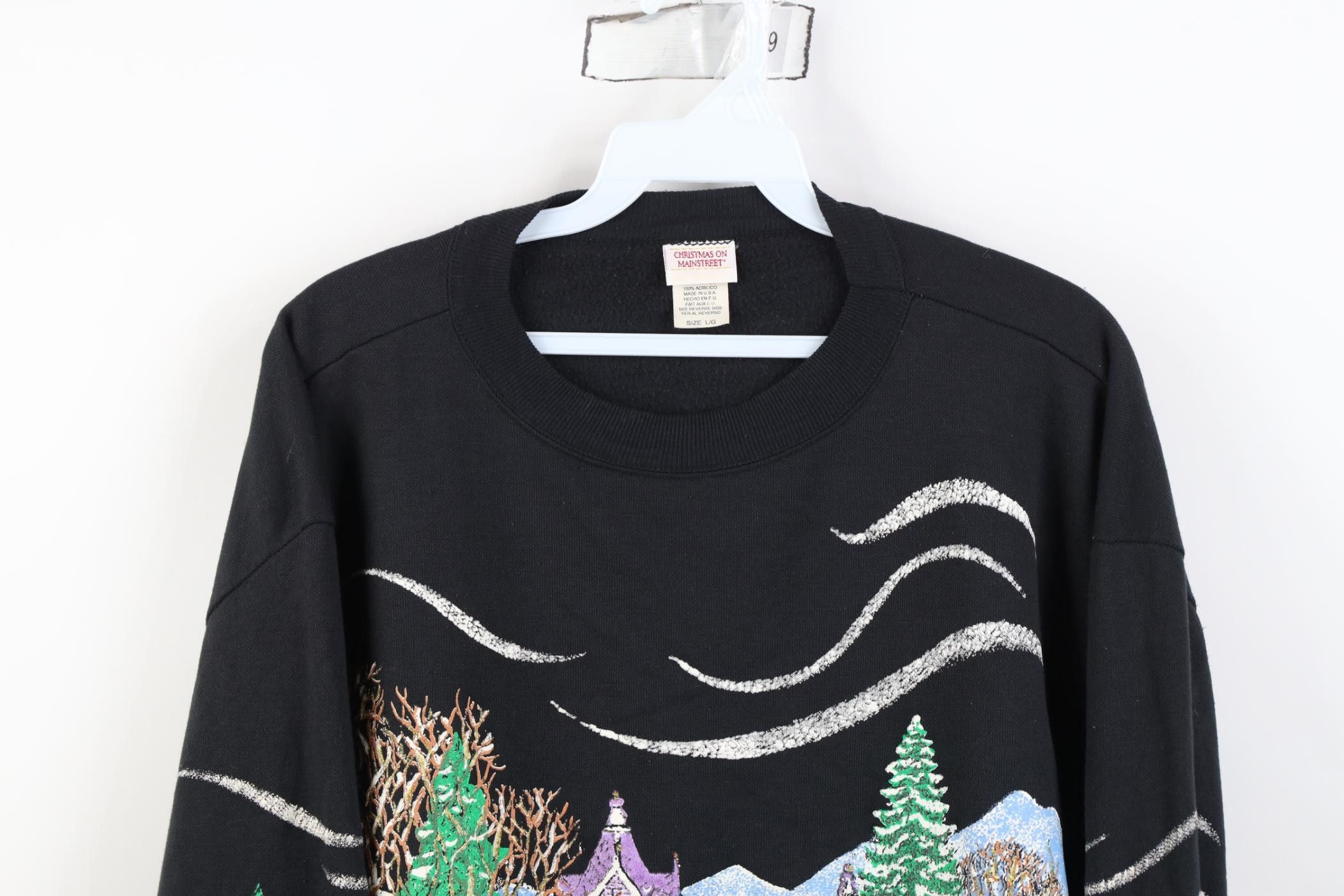 Vintage Vintage 90s Streetwear Town All Over Print Sweatshirt USA Size L / US 10 / IT 46 - 2 Thumbnail