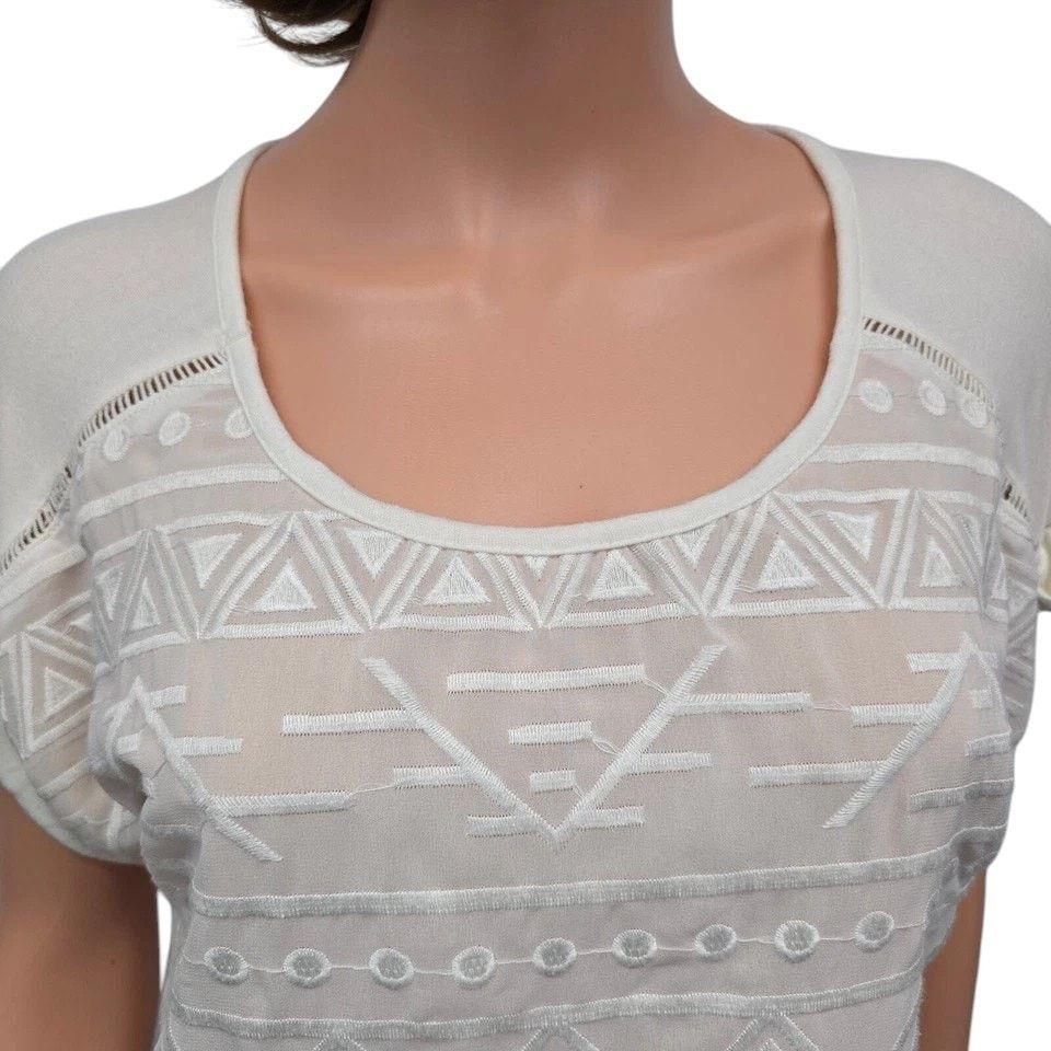 Anthropologie Anthropologie Skies Are Blue Shirt M Patterned Short Sleeve Size M / US 6-8 / IT 42-44 - 4 Thumbnail