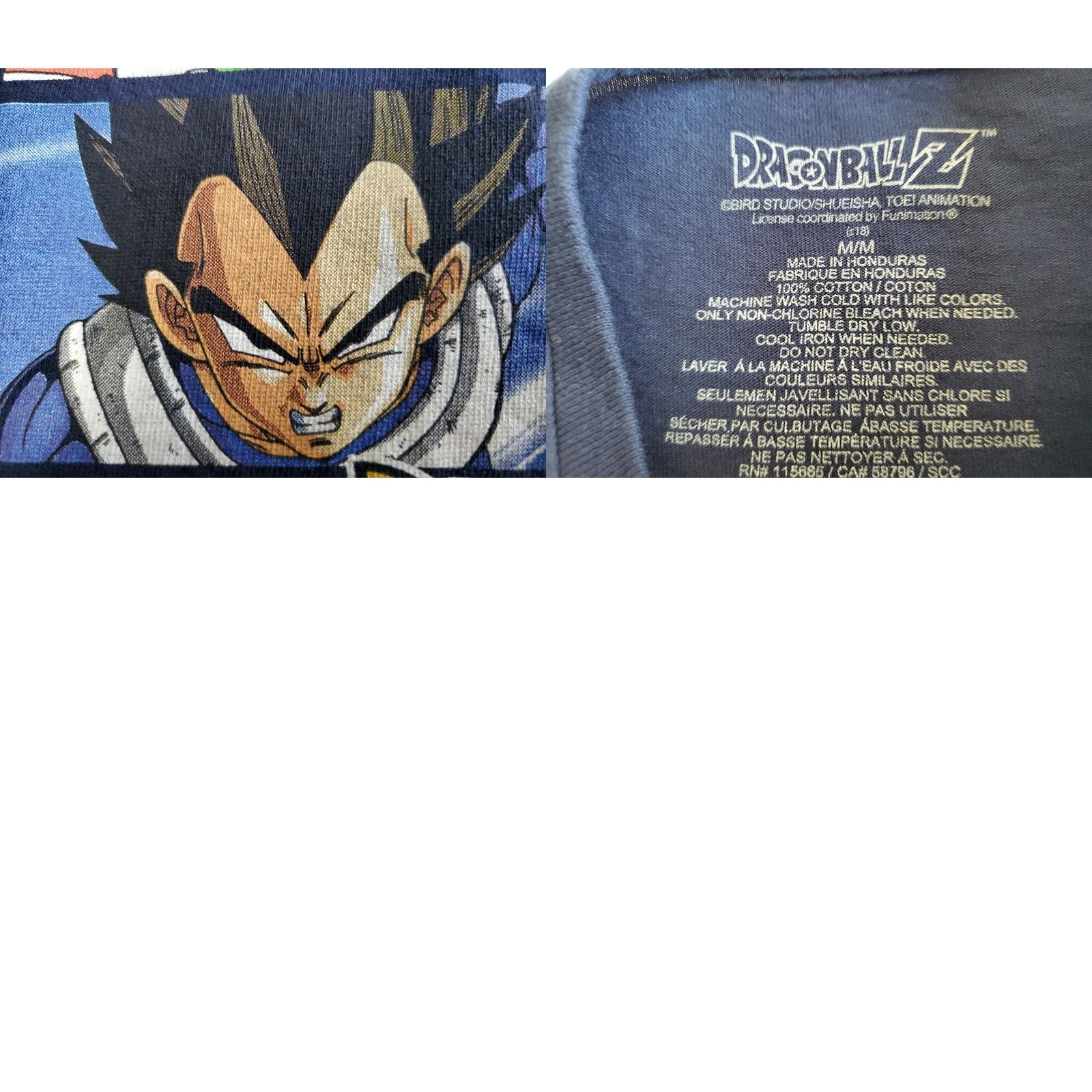 Vintage Funimation Dragonball Z Goku T-Shirt Navy M Shirt Mens Crew Neck Short Sleeve Cotton 100% Graphic Print Anime 90s Theme Size US M / EU 48-50 / 2 - 8 Thumbnail