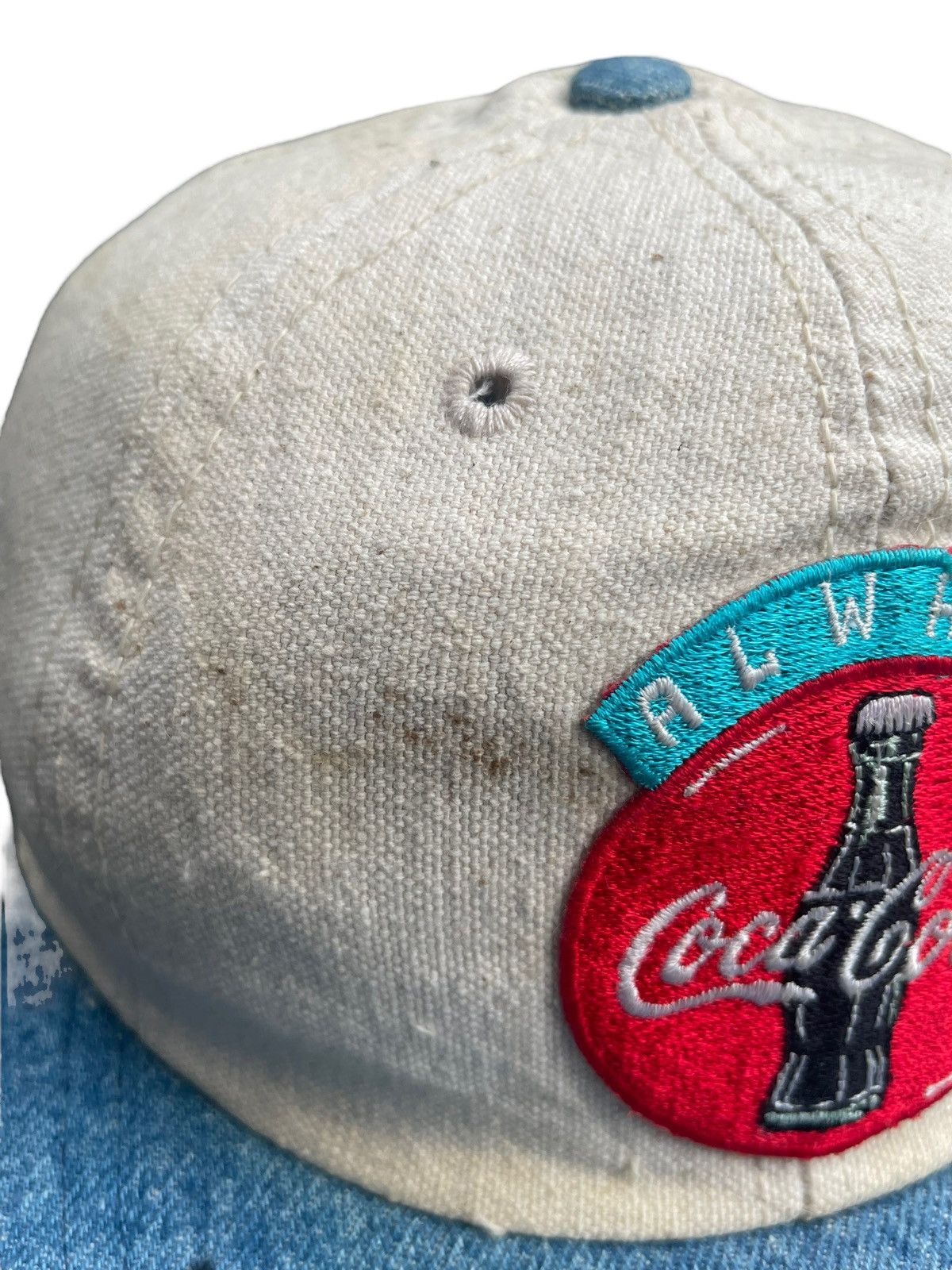 Coca Cola × Vintage Vintage Coca Cola Denim Cap Size ONE SIZE - 4 Thumbnail
