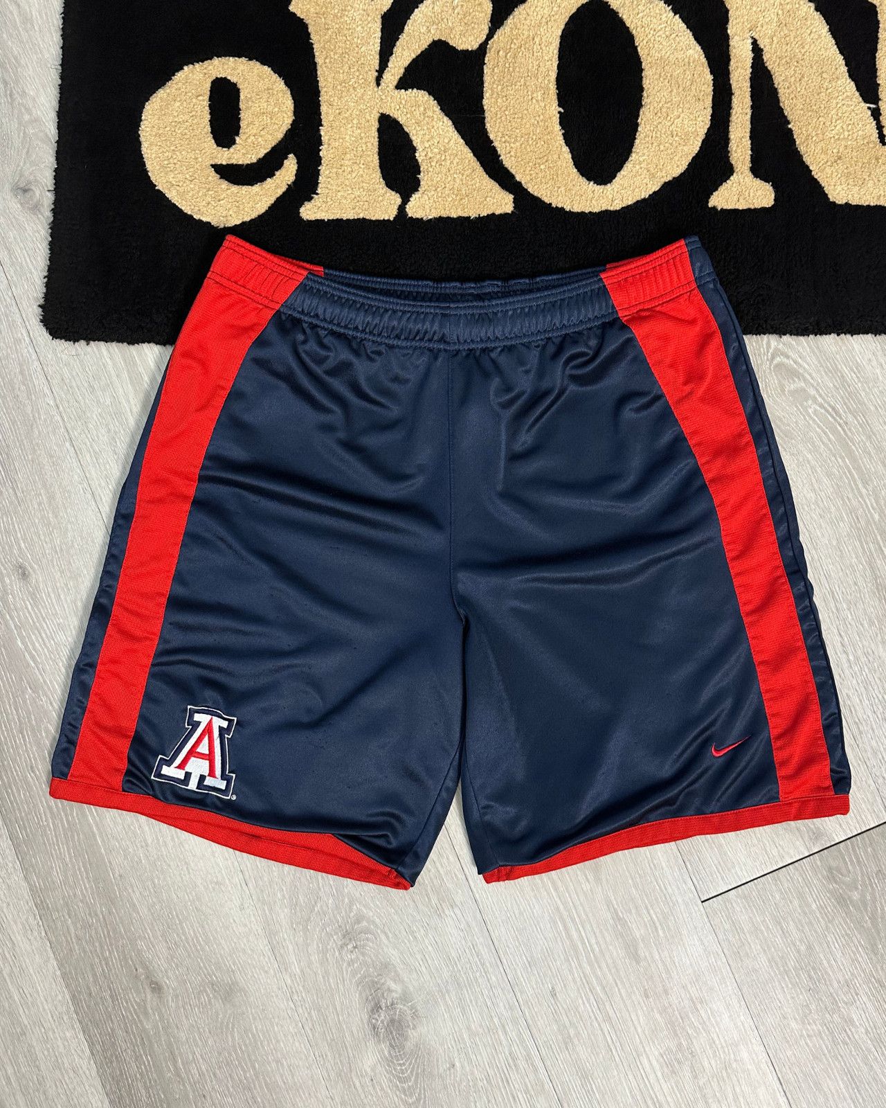 Arizona Wildcats top NCAA Authentic Navy Blue Nike Basketball Shorts Mens Large