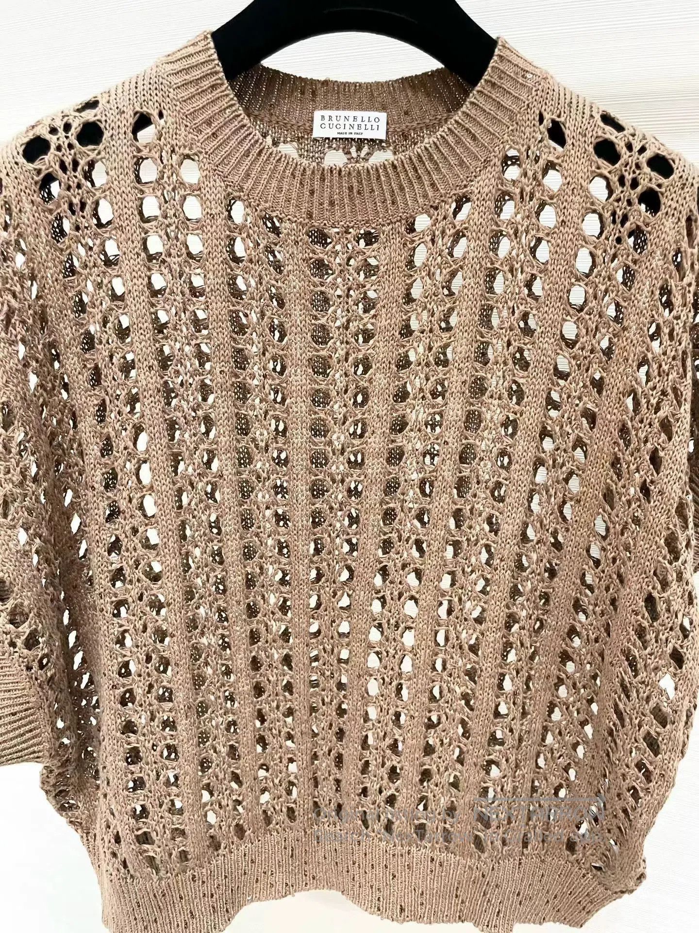Brunello Cucinelli beige open-knit sweater by brunello cucinelli. Size US M / EU 48-50 / 2 - 4 Thumbnail