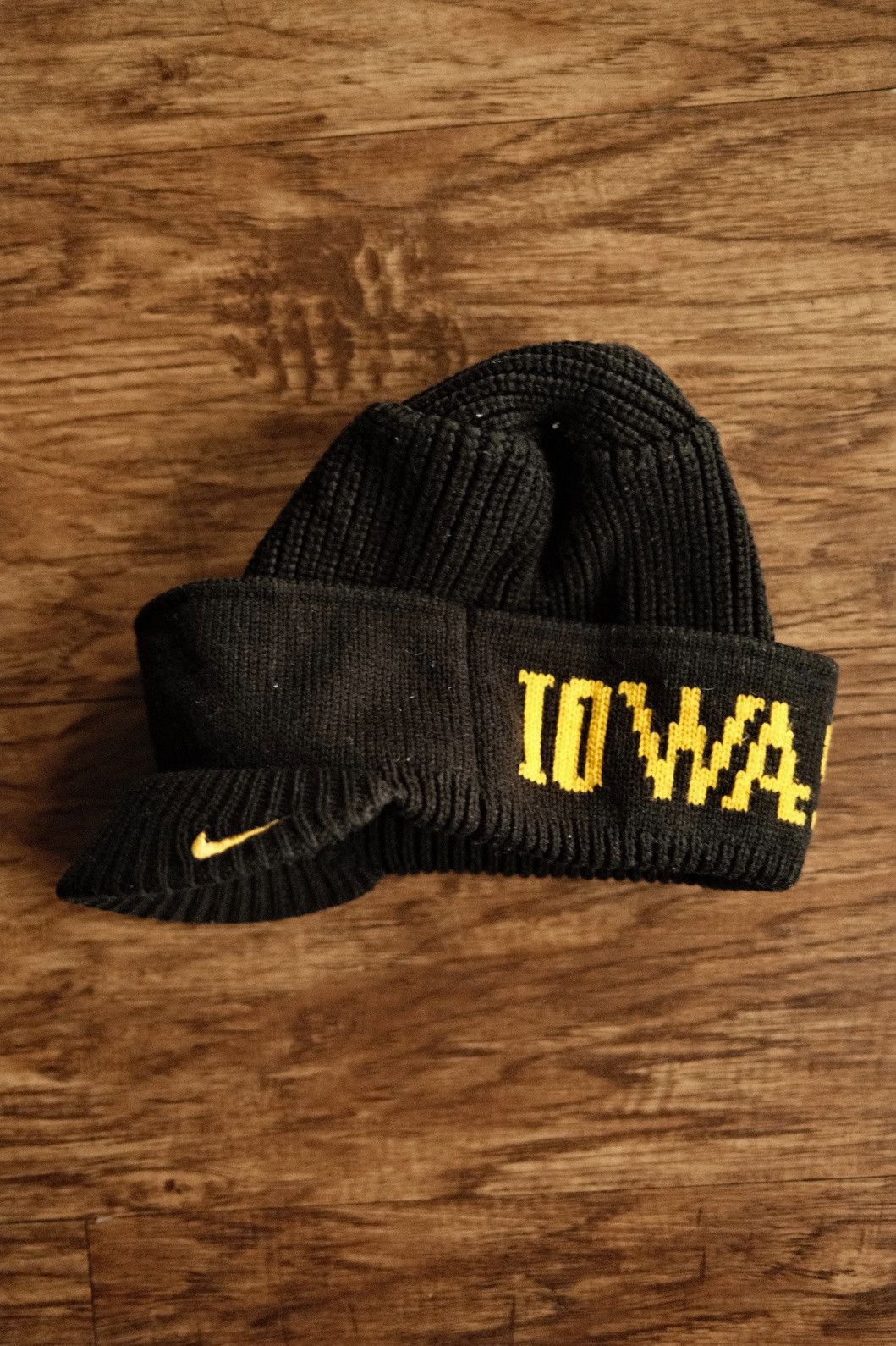 Nike Iowa State Nike Knit Beanie with Gold Swoosh Size ONE SIZE - 2 Thumbnail
