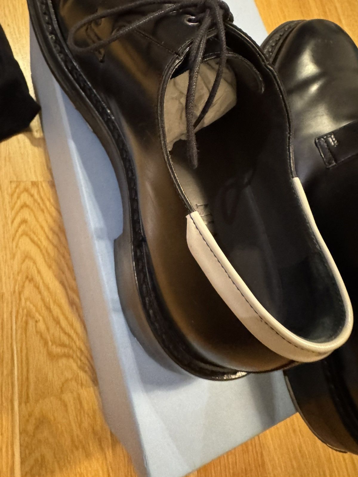Lanvin Lanvin black leather lace up derby shoes Size US 10 / EU 43 - 4 Thumbnail