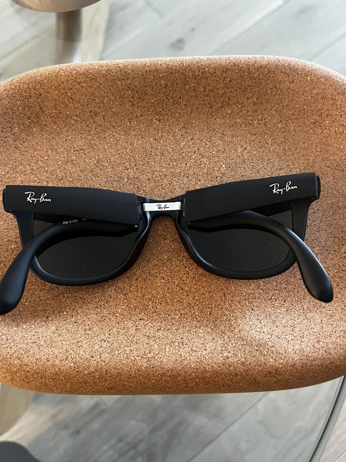 RayBan Rayban folding wayfarer matte black Size ONE SIZE - 10 Thumbnail