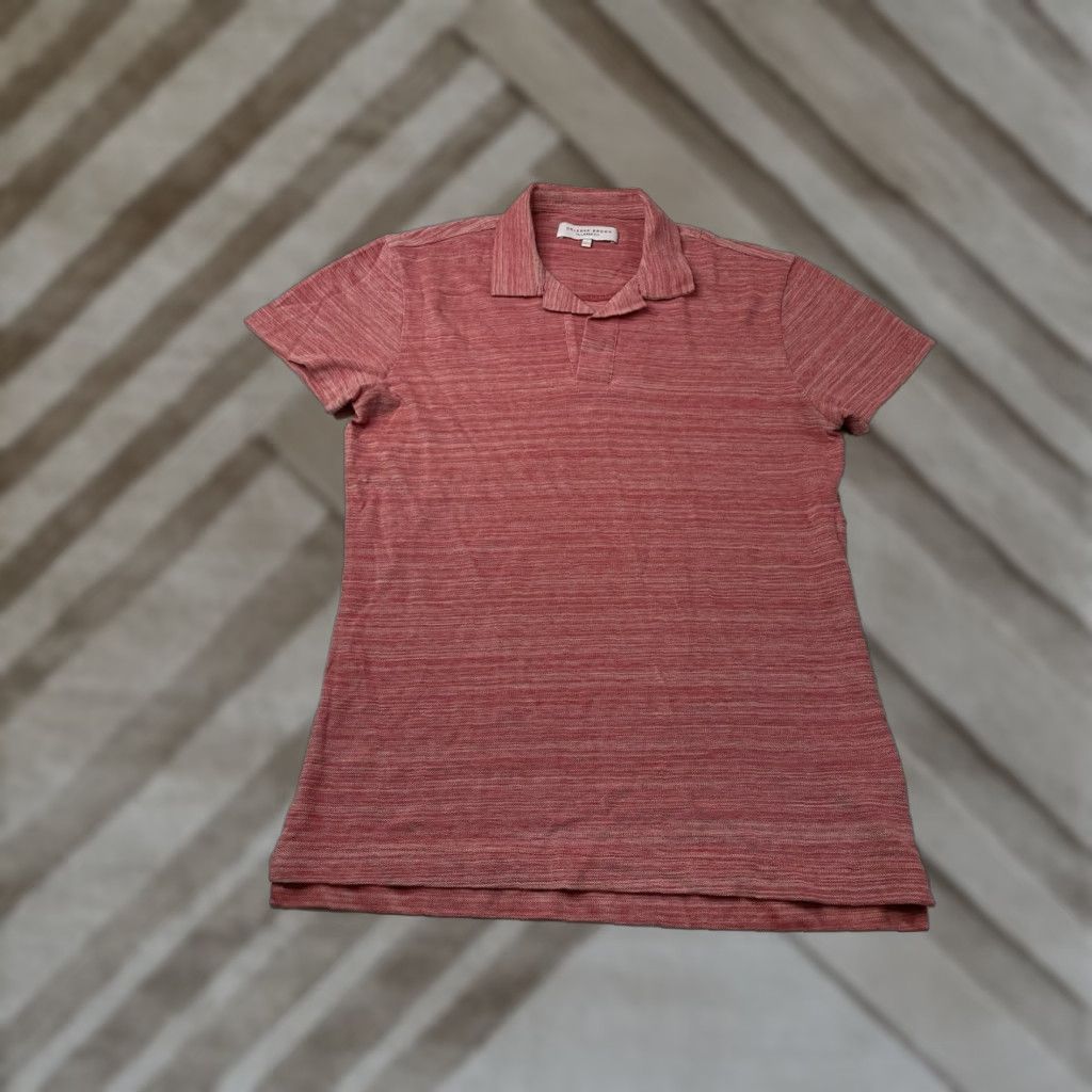 Orlebar Brown Orlebar Brown Polo Shirt Mens Small Red Striped Short Sleeve Open Collar Tailored Fit Button-Up Size US S / EU 44-46 / 1 - 1 Thumbnail