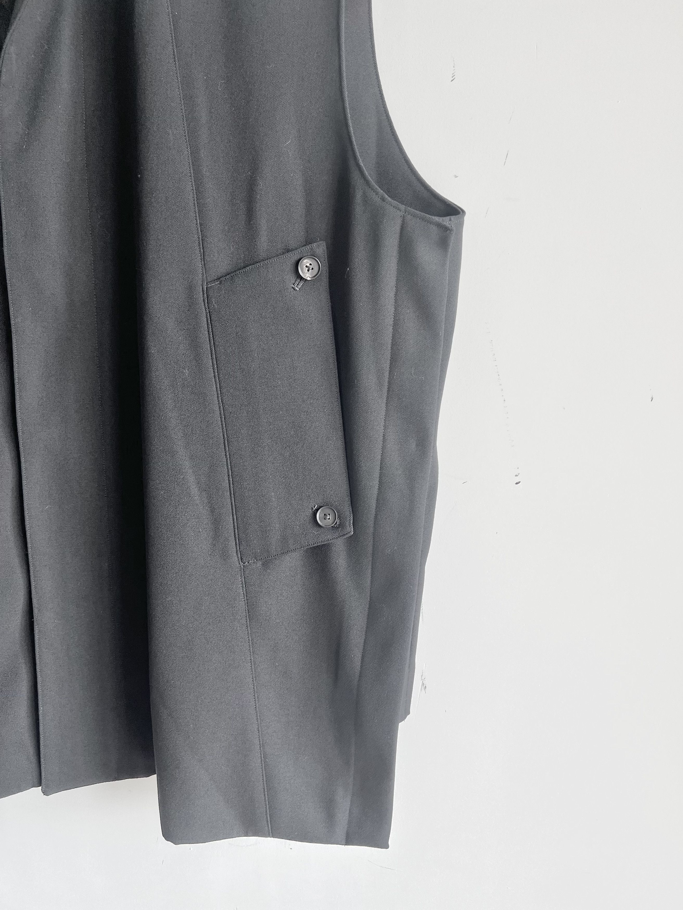 Other Sublations - HEAVY WOOL GABARDINE PRISONER VEST Size US XL / EU 56 / 4 - 6 Thumbnail