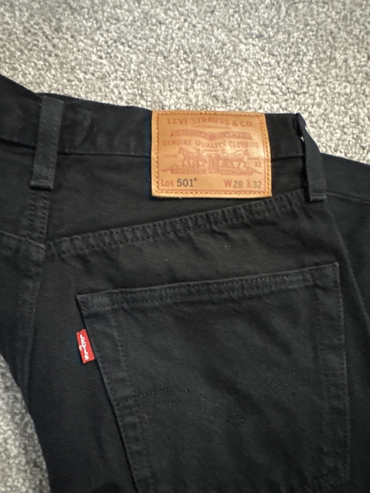 Levi's Levis 501 black straight legged denim Size US 28 / EU 44 - 3 Thumbnail