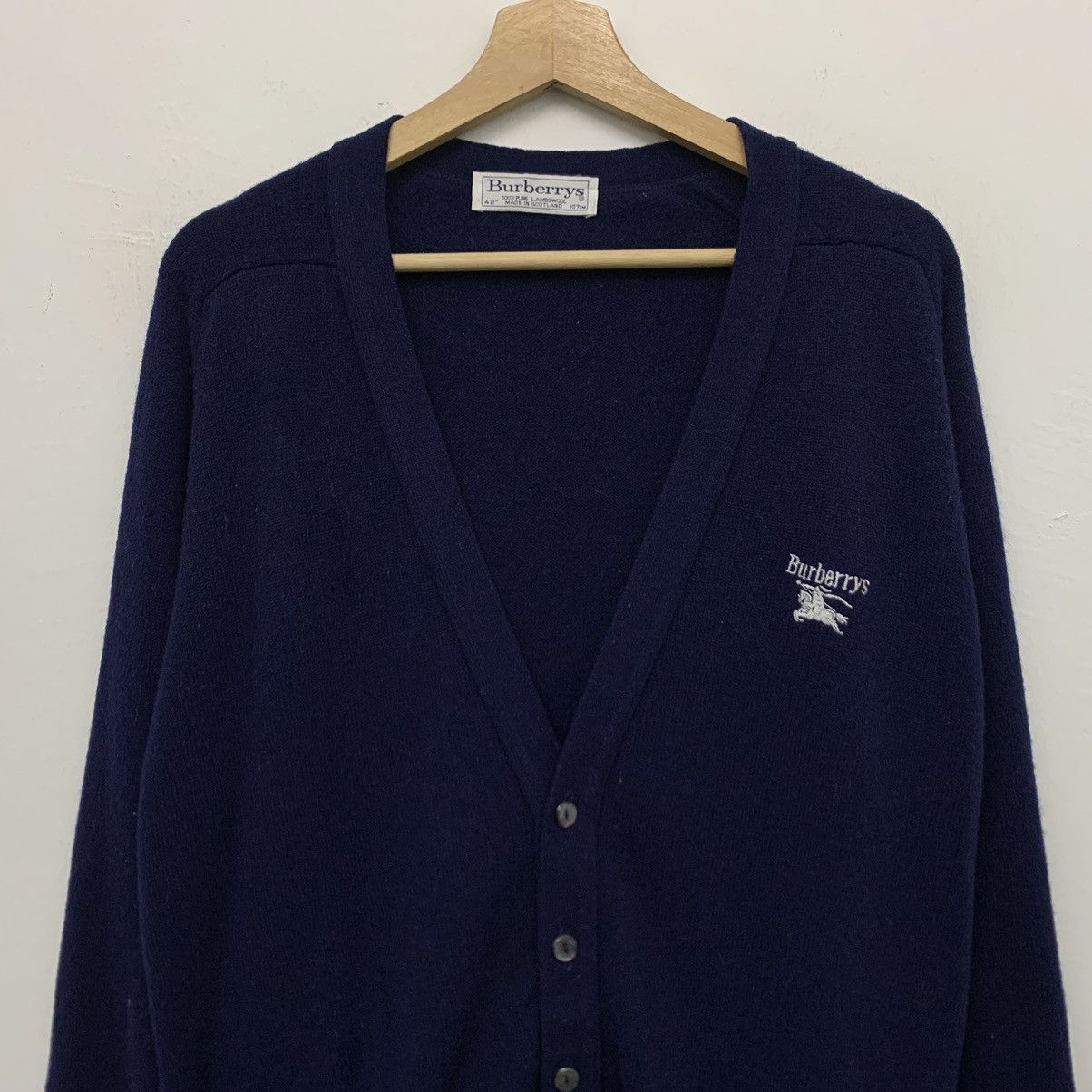 Burberry Vintage Burberrys Lambswool Cardigan Sweater Size US M / EU 48-50 / 2 - 3 Thumbnail
